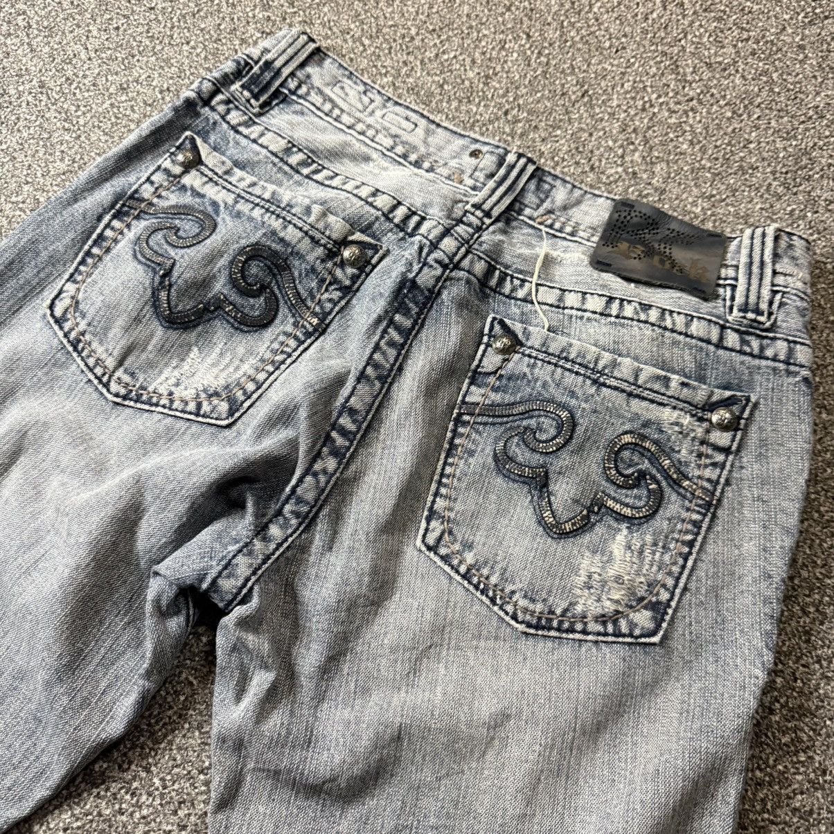 Affliction × If Six Was Nine 🔥🇯🇵 Japanese Seditionaries Bootcut Crash Denim Size US 32 / EU 48 - 4 Thumbnail