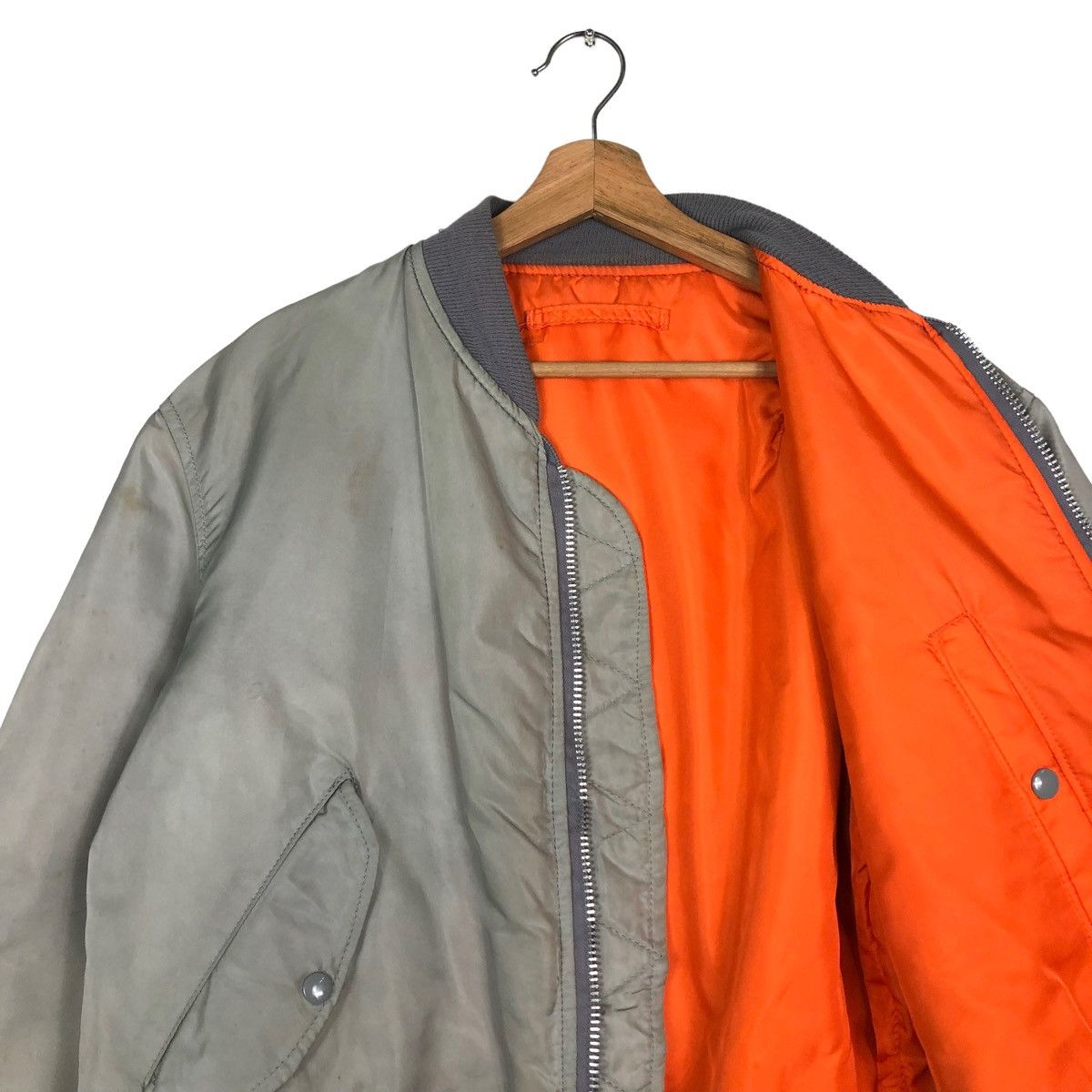 Vintage 🔥VINTAGE REVERSIBLE MA-1 BOMBER JACKET ALPHA INDUSTRIES Size US M / EU 48-50 / 2 - 12 Thumbnail