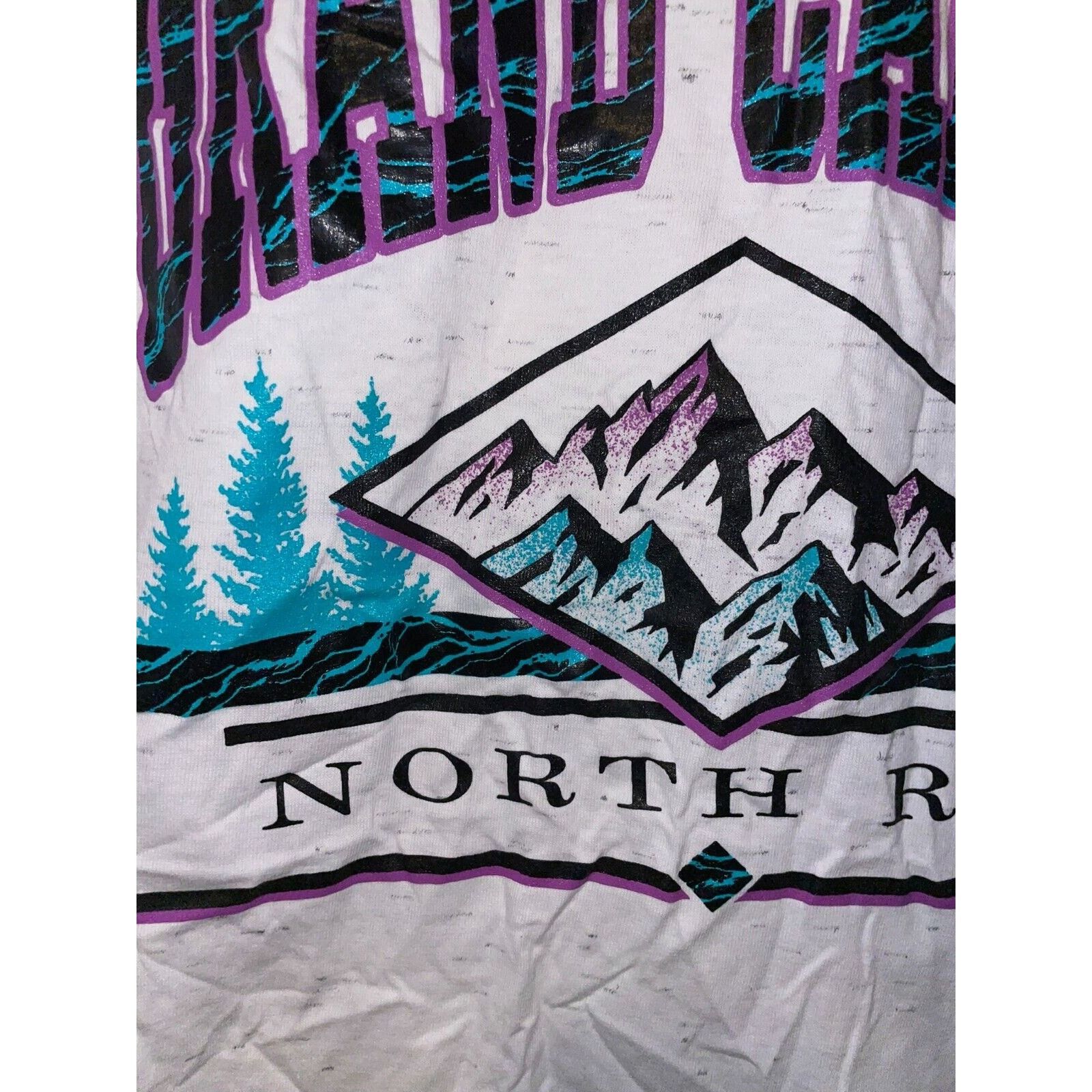 Vintage VTG Test Print Shirt Grand Canyon Yellowstone White OOAK Tee Size US L / EU 52-54 / 3 - 4 Thumbnail