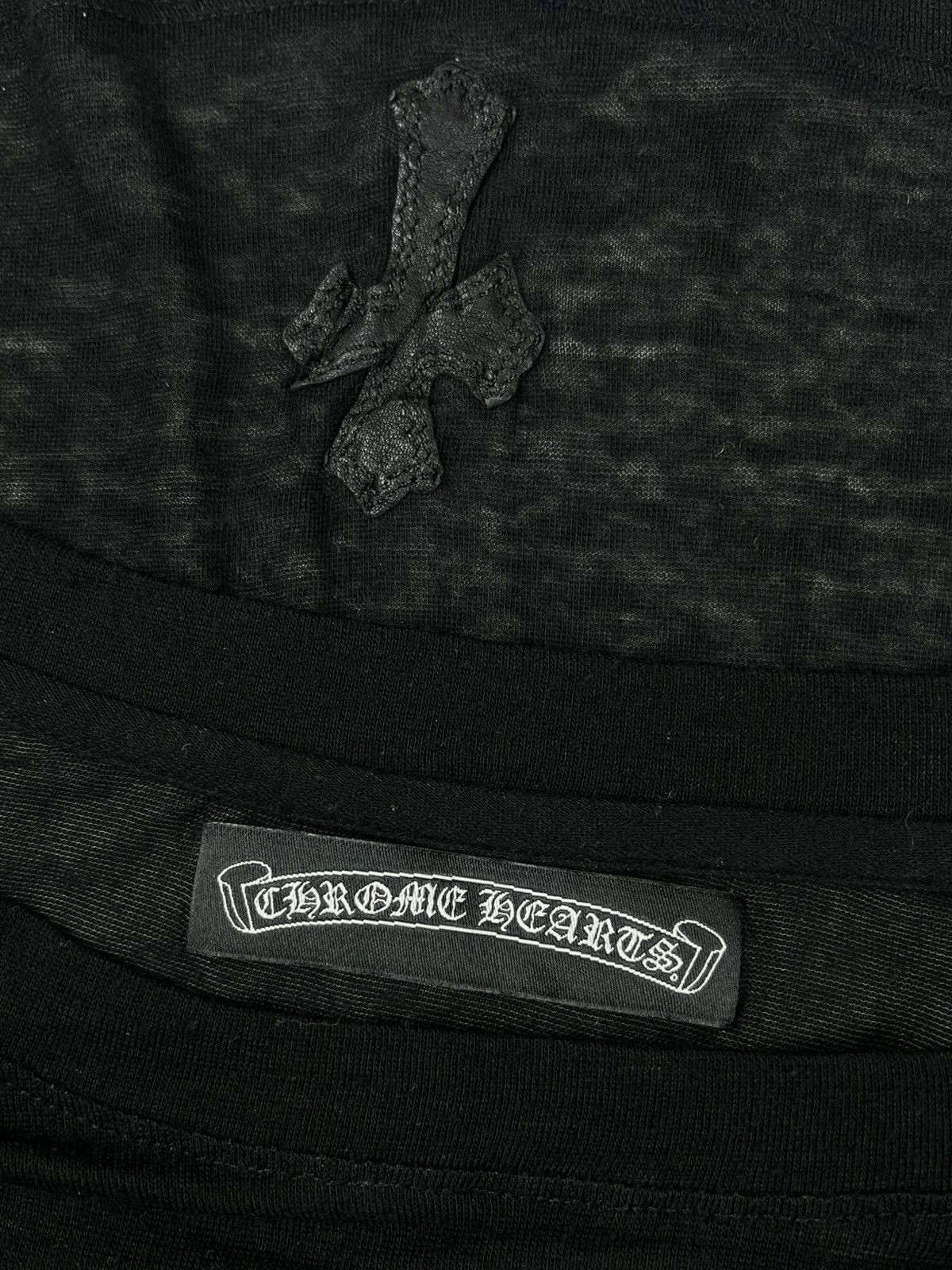Chrome Hearts Chrome Hearts Cross Patch Leather Sleeves Longsleeve Tshirt Size M / US 6-8 / IT 42-44 - 3 Thumbnail