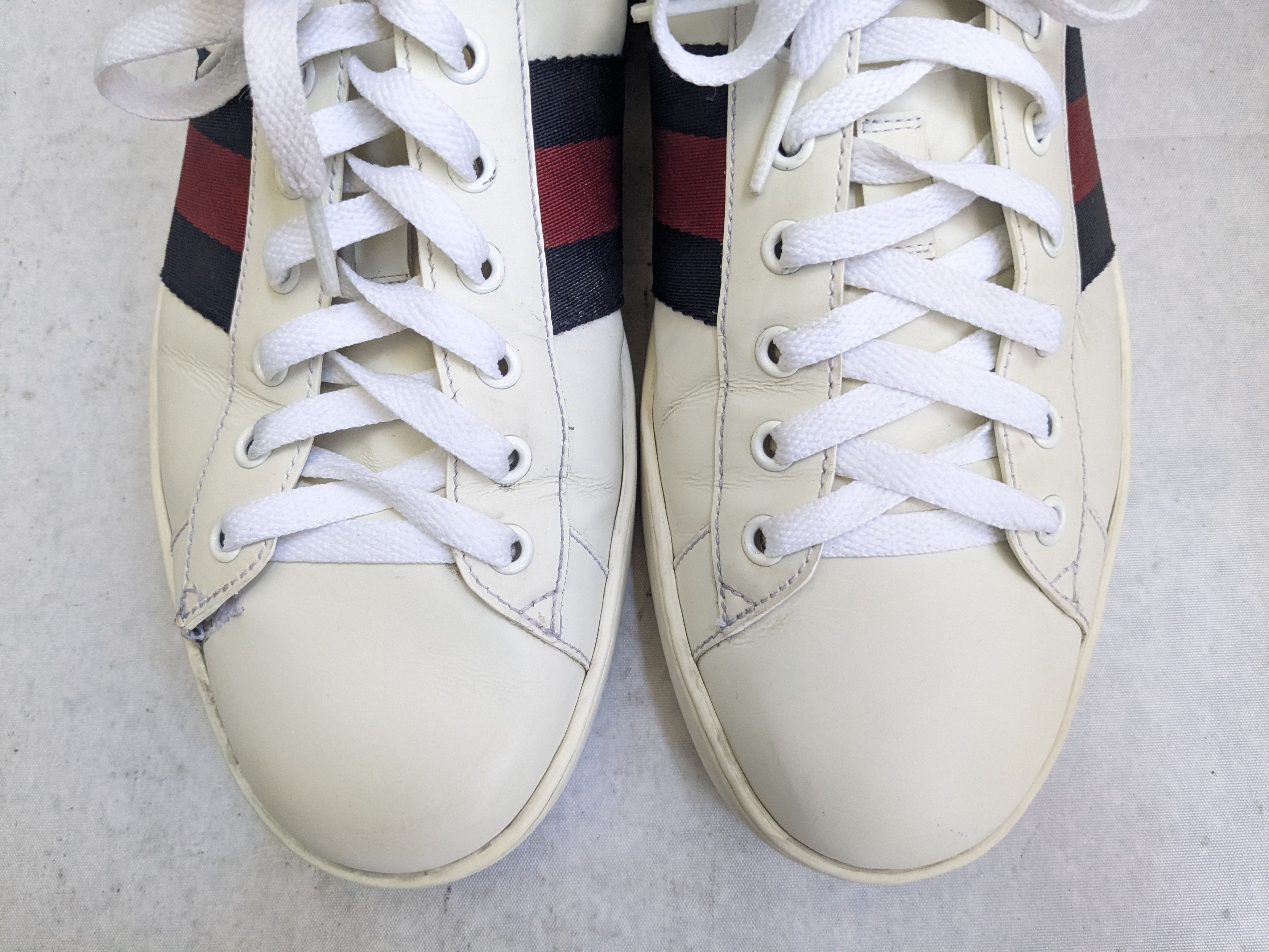Gucci Gucci Ace Sneakers White 11.5 Low Tops Leather Size US 11.5 / EU 44-45 - 4 Thumbnail