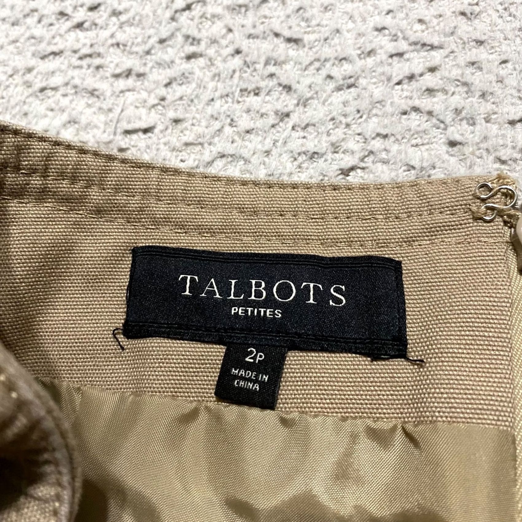 Talbots Talbots Beige Pencil Skirt Womens 2P Petites Office Business Straight Pockets Size 26" / US 2 / IT 38 - 3 Thumbnail