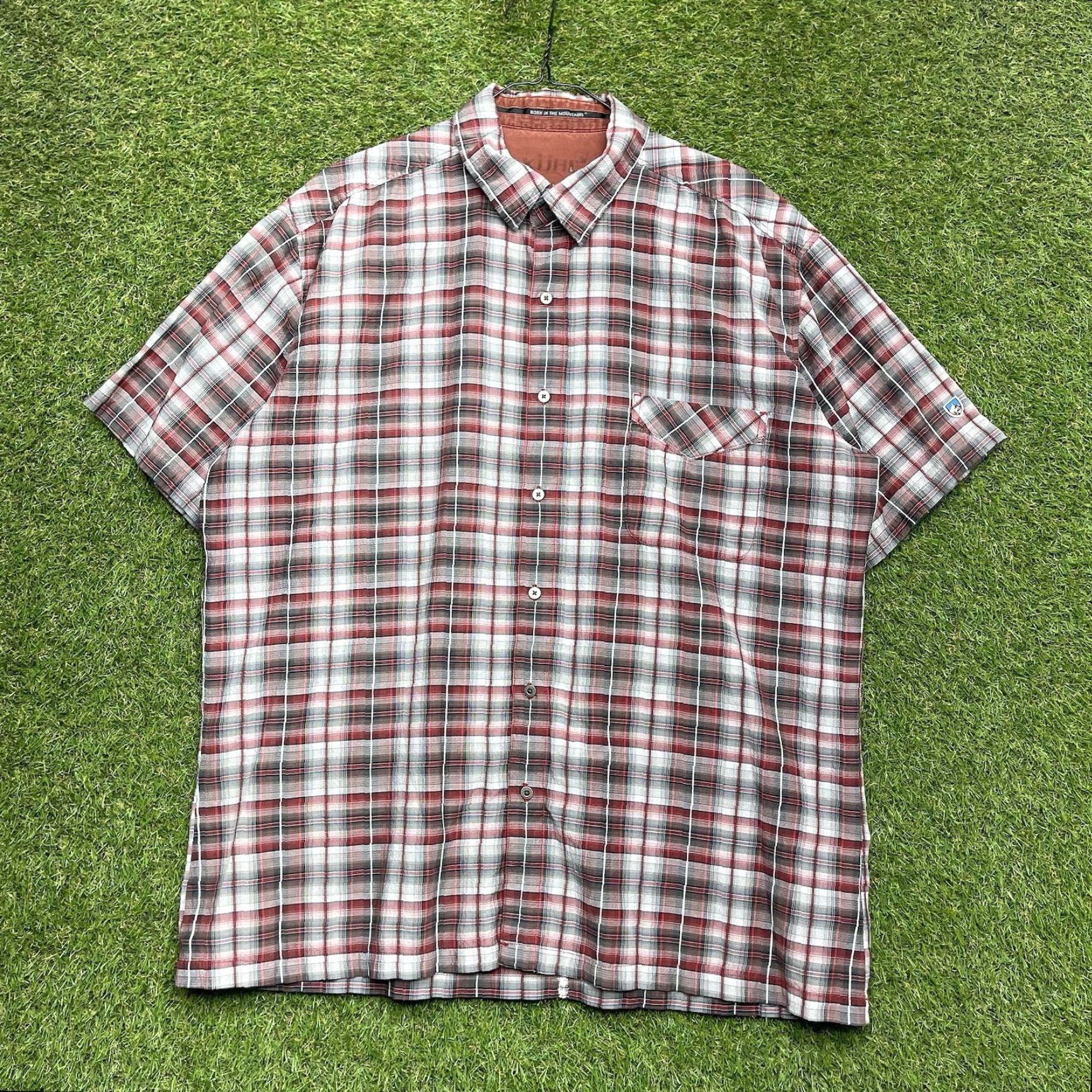 Vintage Kuhl Response Button-Up Shirt Mens XL Short Sleeve Quick Dry Plaid 7452 Size US XL / EU 56 / 4 - 3 Thumbnail