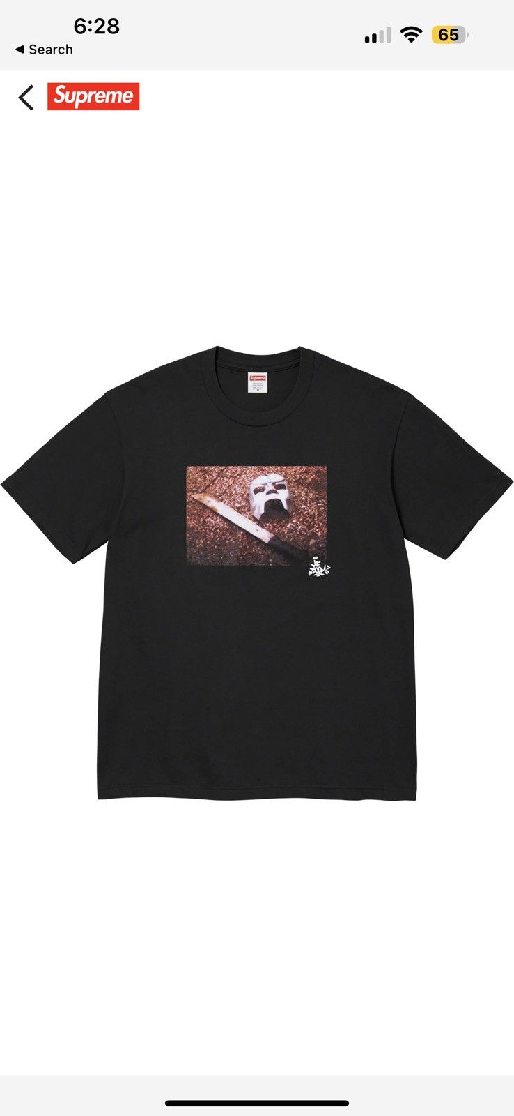 SUPREME x MF DOOM TEE BLACK