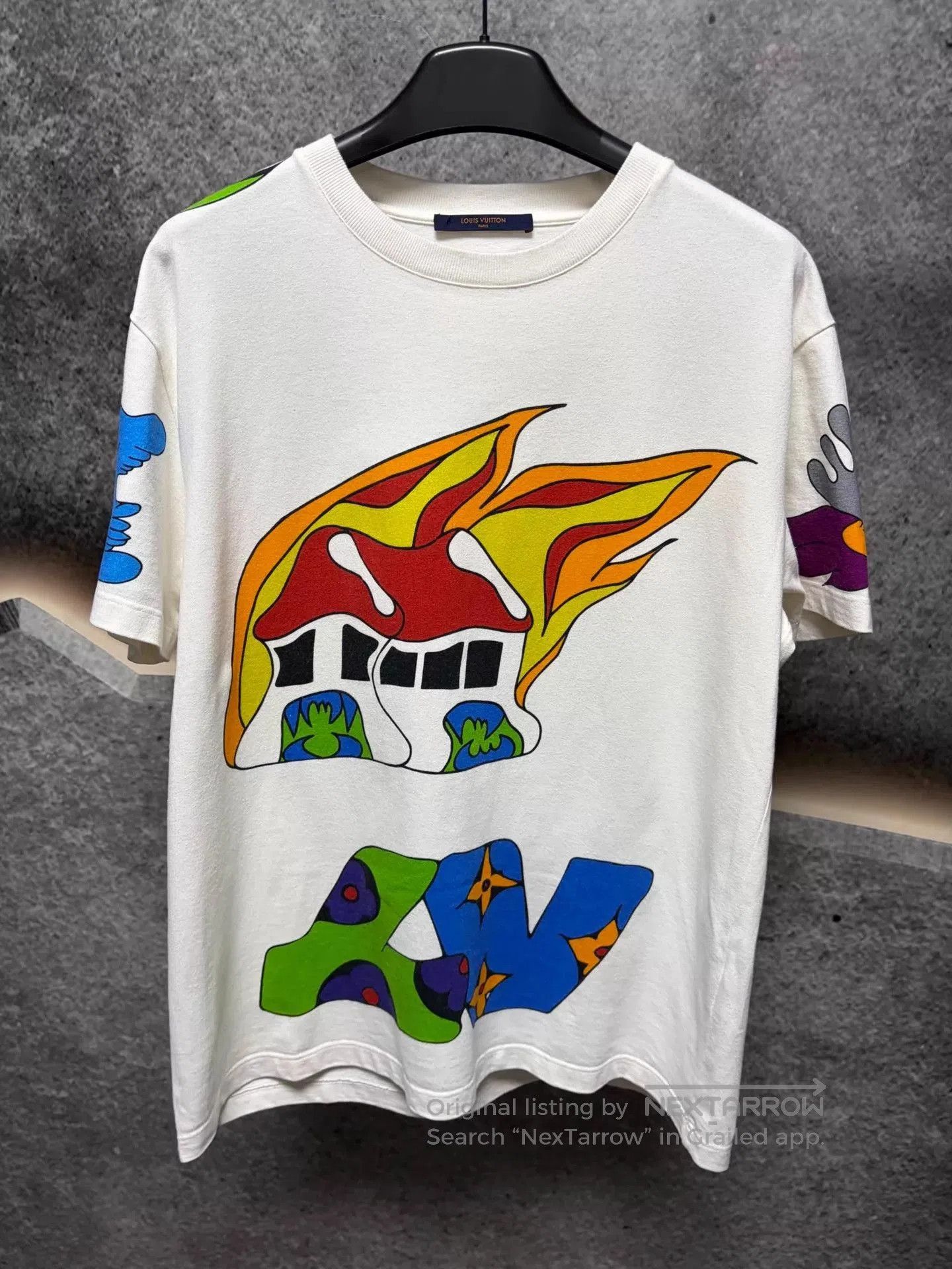 Louis Vuitton White Short Sleeve Graphic Print T. Size US L / EU 52-54 / 3 - 1 Thumbnail