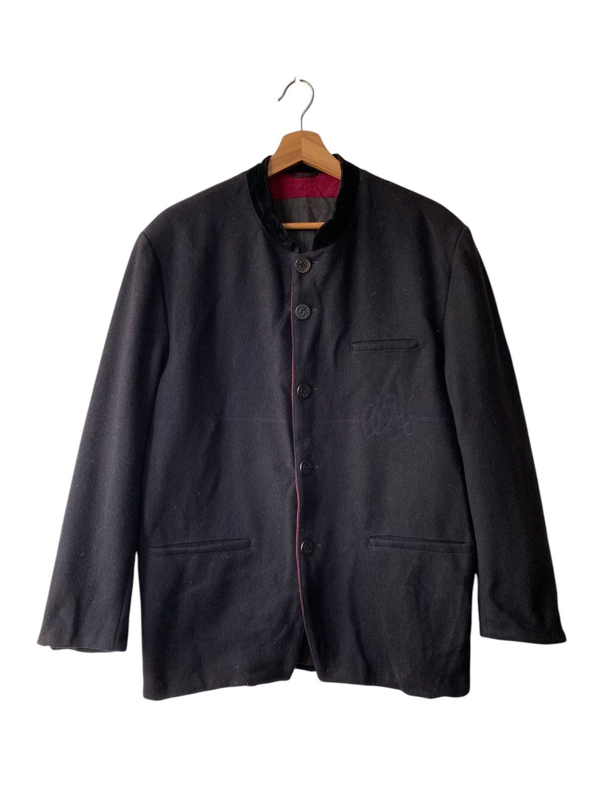 1990s - Marithe Francois Girbaud Wool Mandarin Collar Jacket