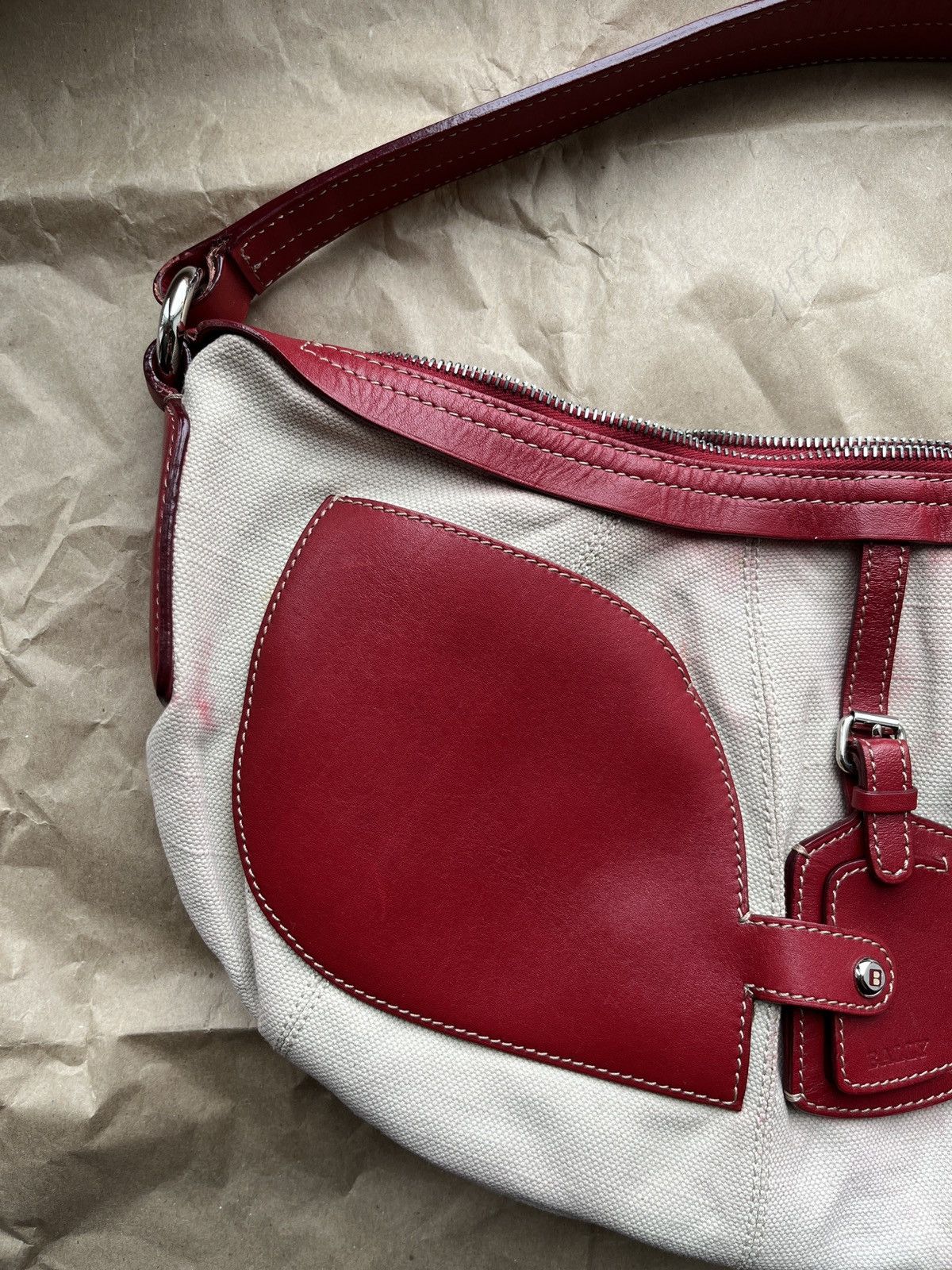 Bally BALLY Canvas Leather Hobo Bag Size ONE SIZE - 2 Thumbnail