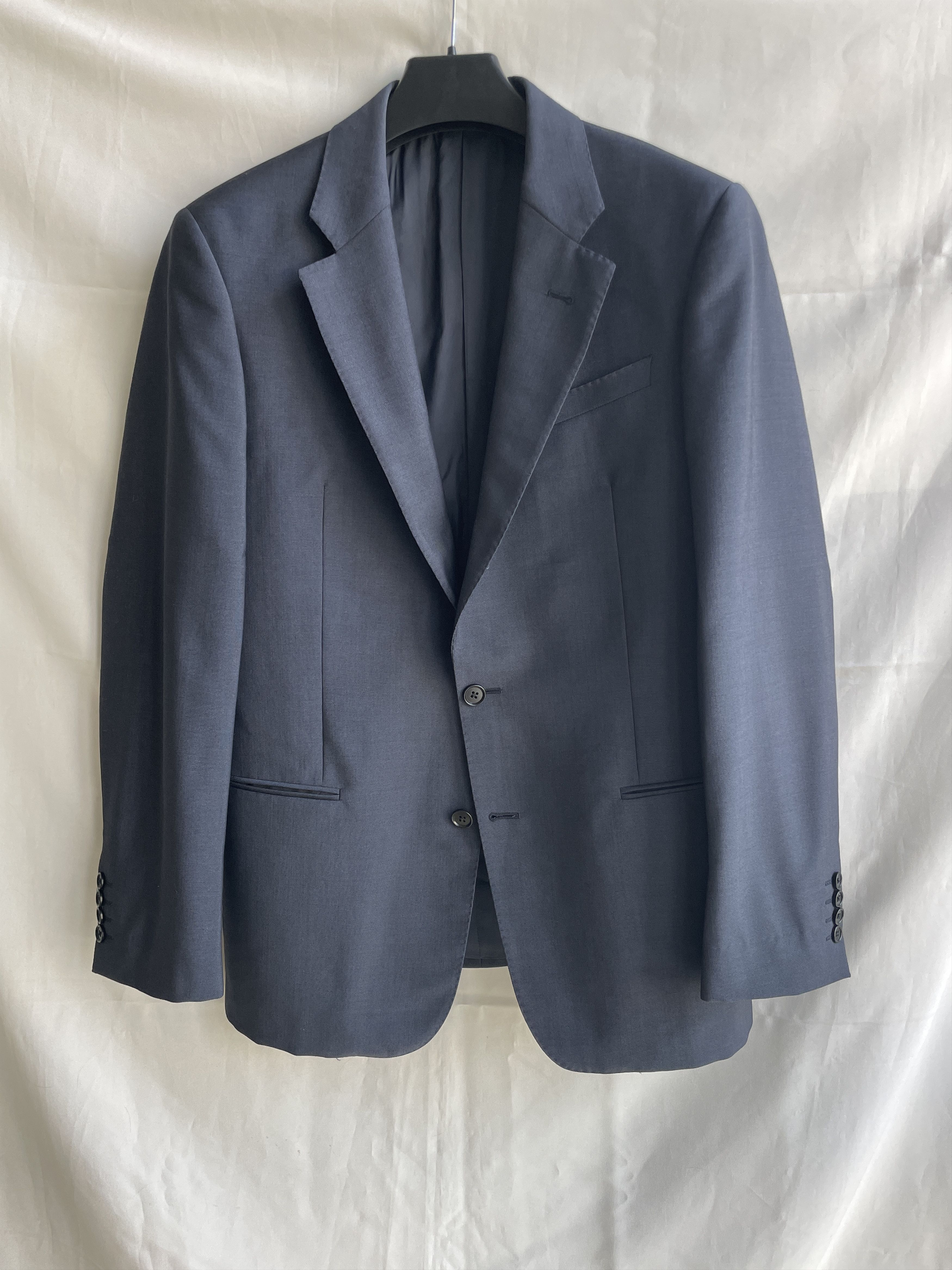 Armani Collezioni Armani Collezioni Navy Solid Wool Mohair Suit Jacket Blazer Size 40R - 1 Thumbnail