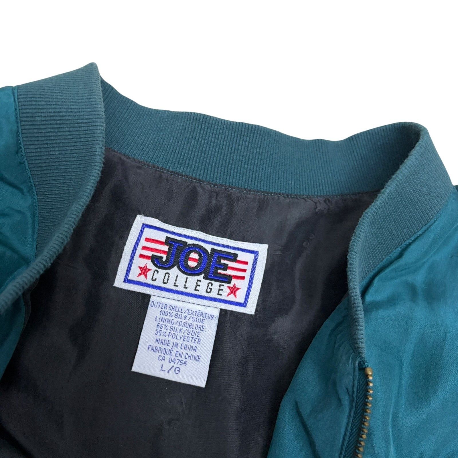 NCAA RARE 80s SILK GEORGIA TECH NCAA Sukajan Bomber Jacket Large Size US L / EU 52-54 / 3 - 3 Thumbnail