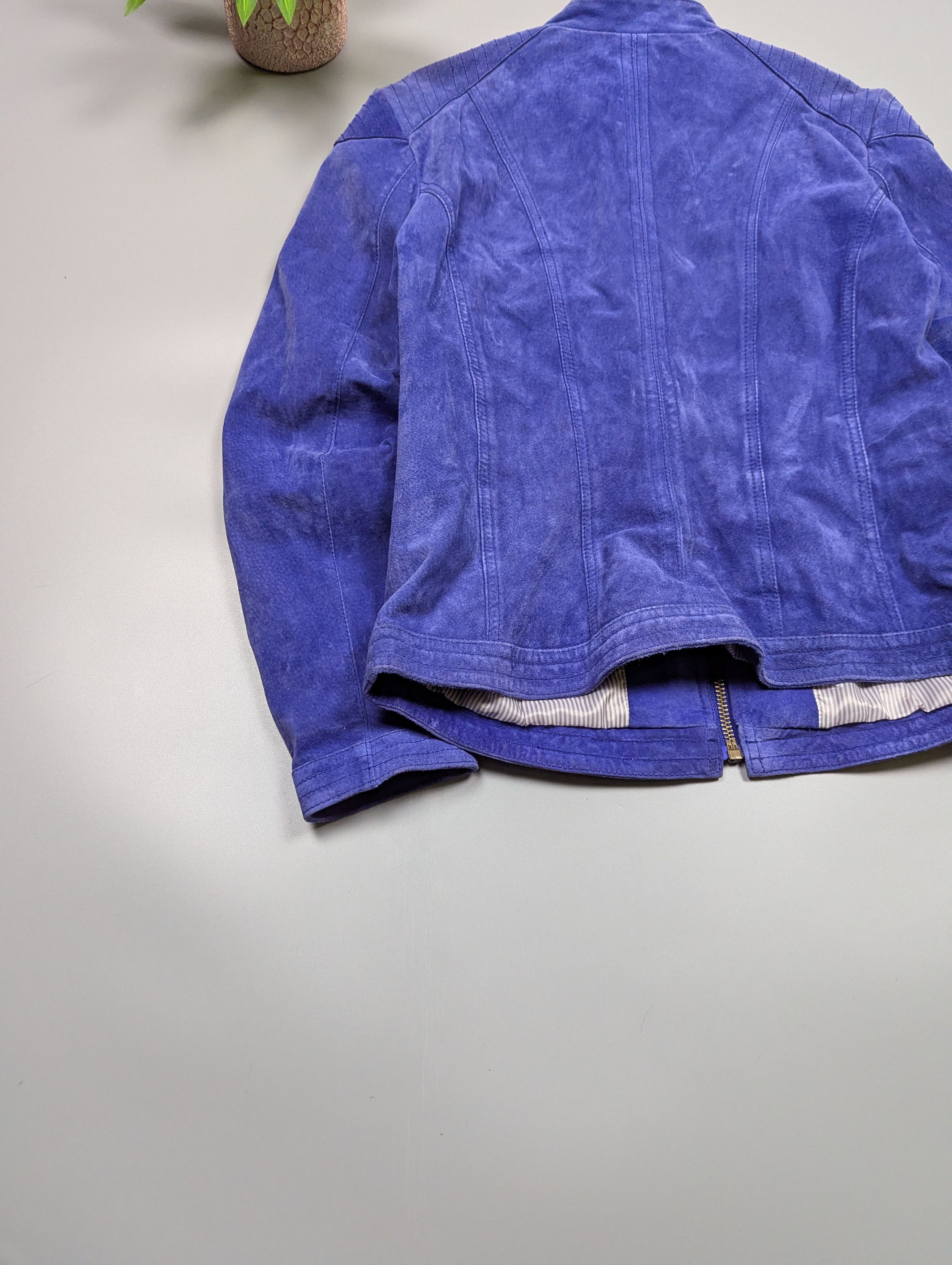 Vintage Vintage Women’s Purple Real Leather Biker Jacket Size M / US 6-8 / IT 42-44 - 17 Thumbnail
