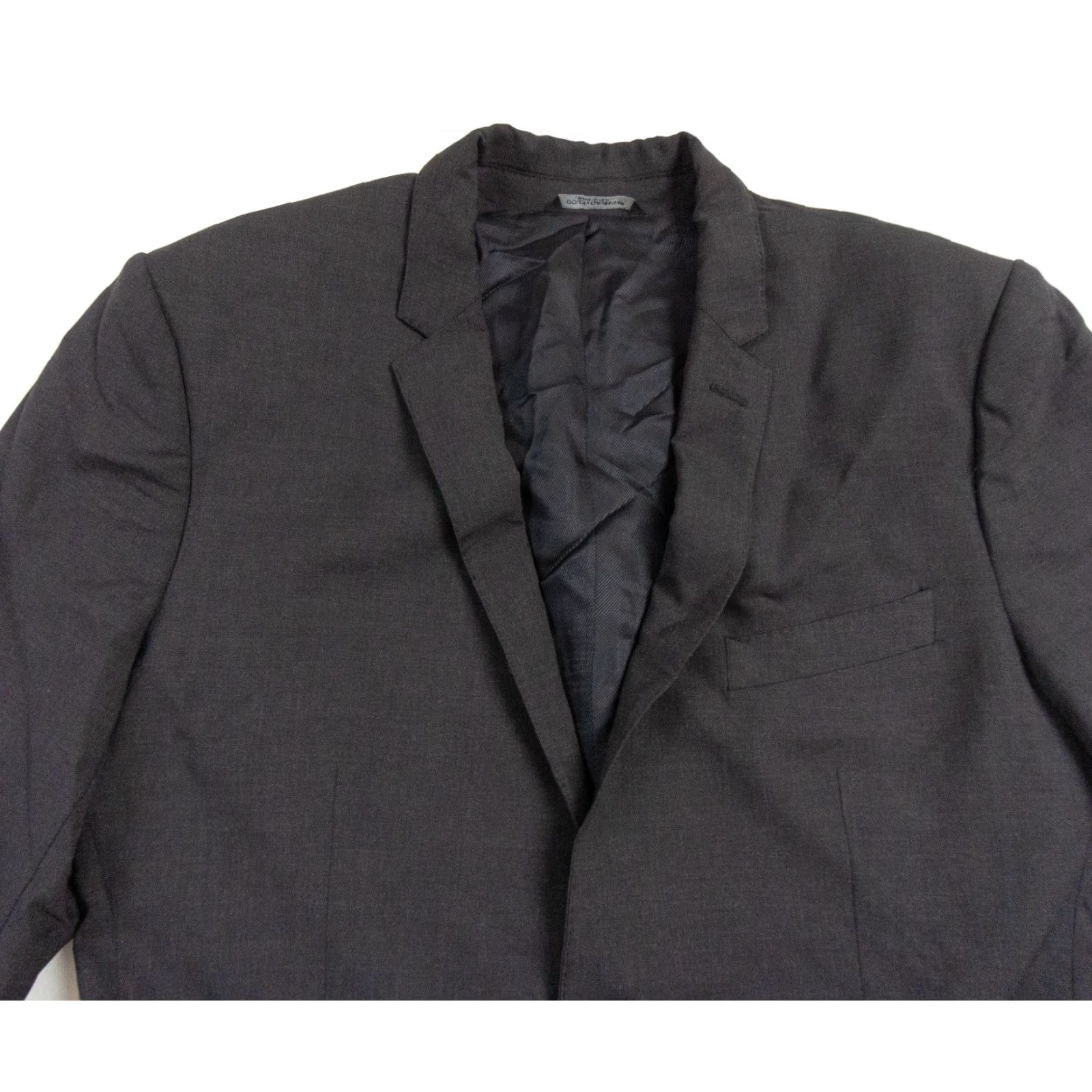 Dolce & Gabbana Dolce & Gabbana Blazer Jacket Mens 50 Black Wool Regular Fit Martini Style Size 50R - 2 Thumbnail