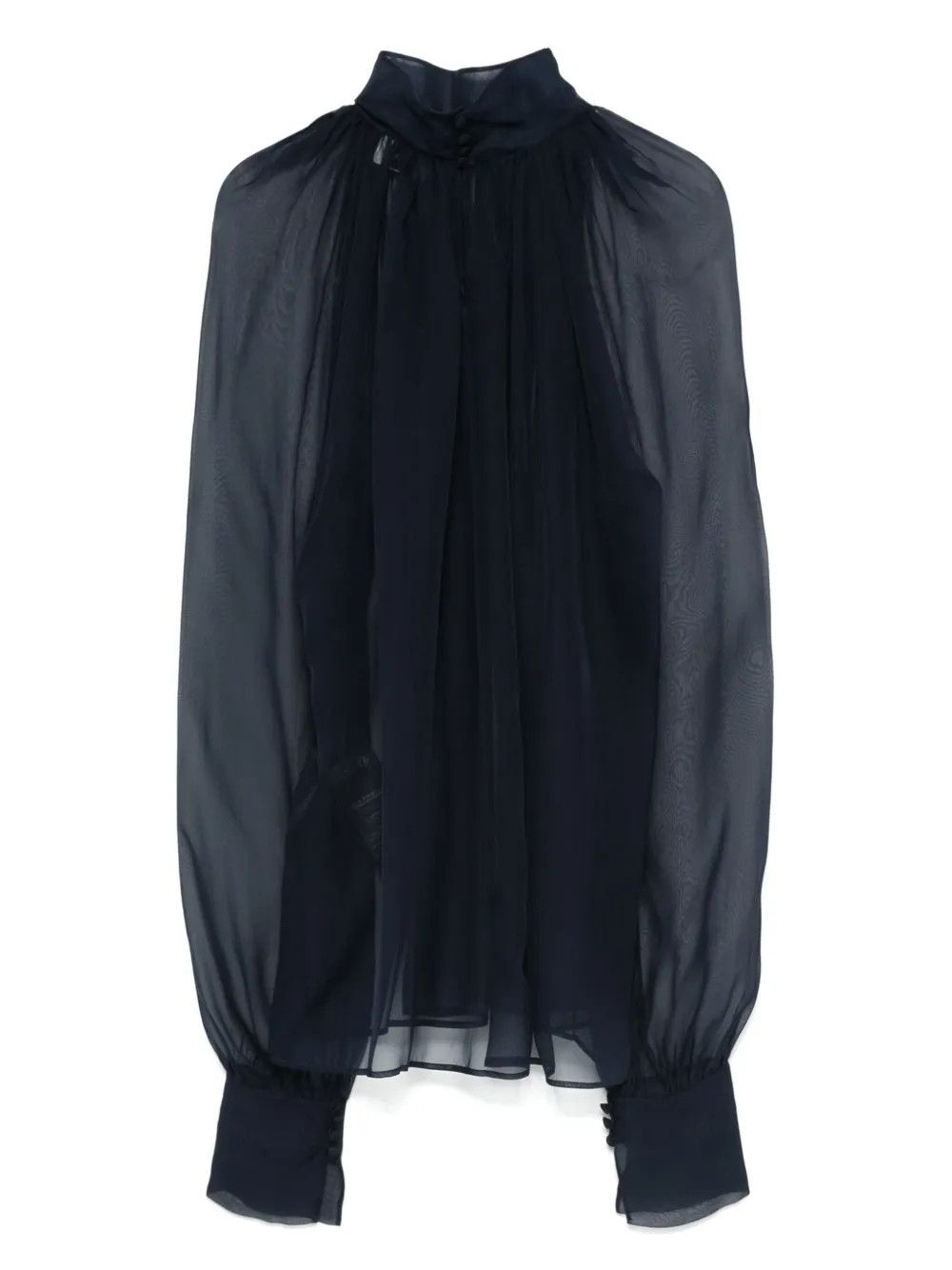Saint Laurent Paris o1y0126 Silk Tank Top in Midnight Blue Size M / US 6-8 / IT 42-44 - 2 Thumbnail