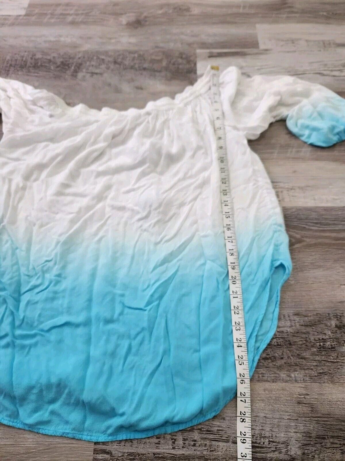 Saks Fifth Avenue Saks Fifth Avenue Top Medium Blue White Off The Shoulder Size M / US 6-8 / IT 42-44 - 5 Thumbnail