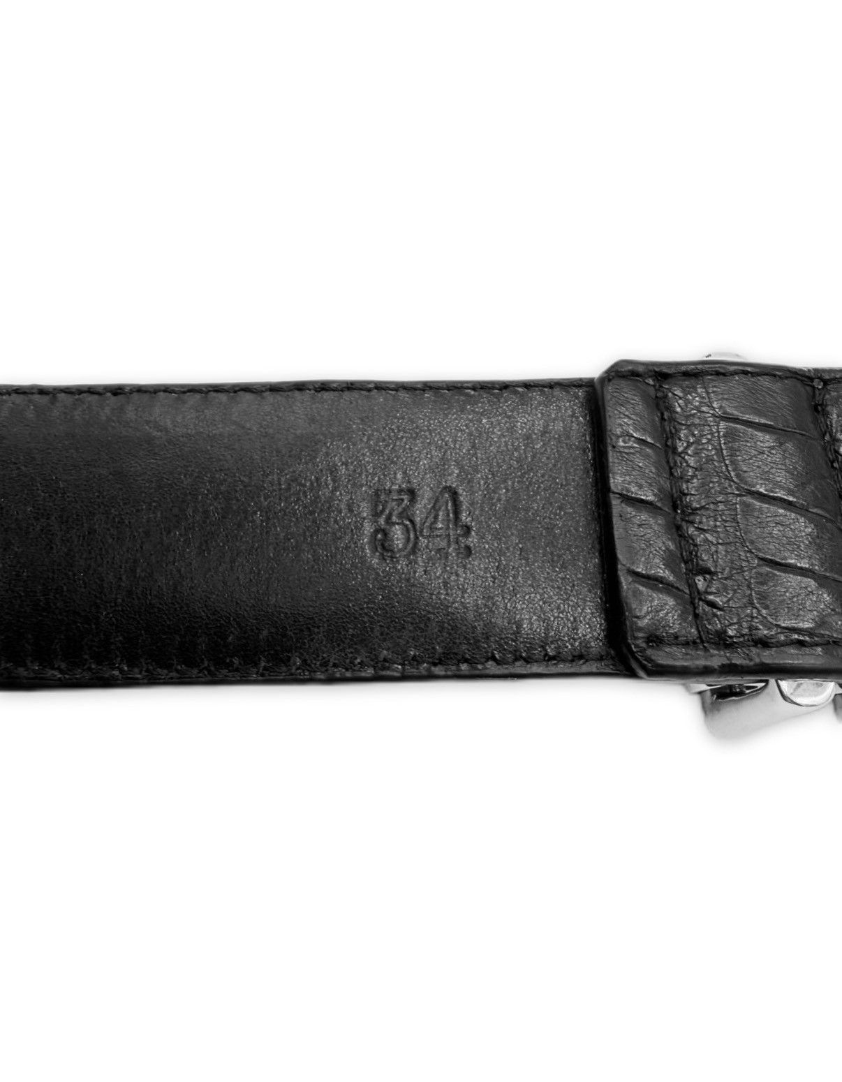 Chrome Hearts Chrome Hearts Alligator Leather Pyramid Stud .925 Silver Black Roller Belt Size 34 - 8 Thumbnail