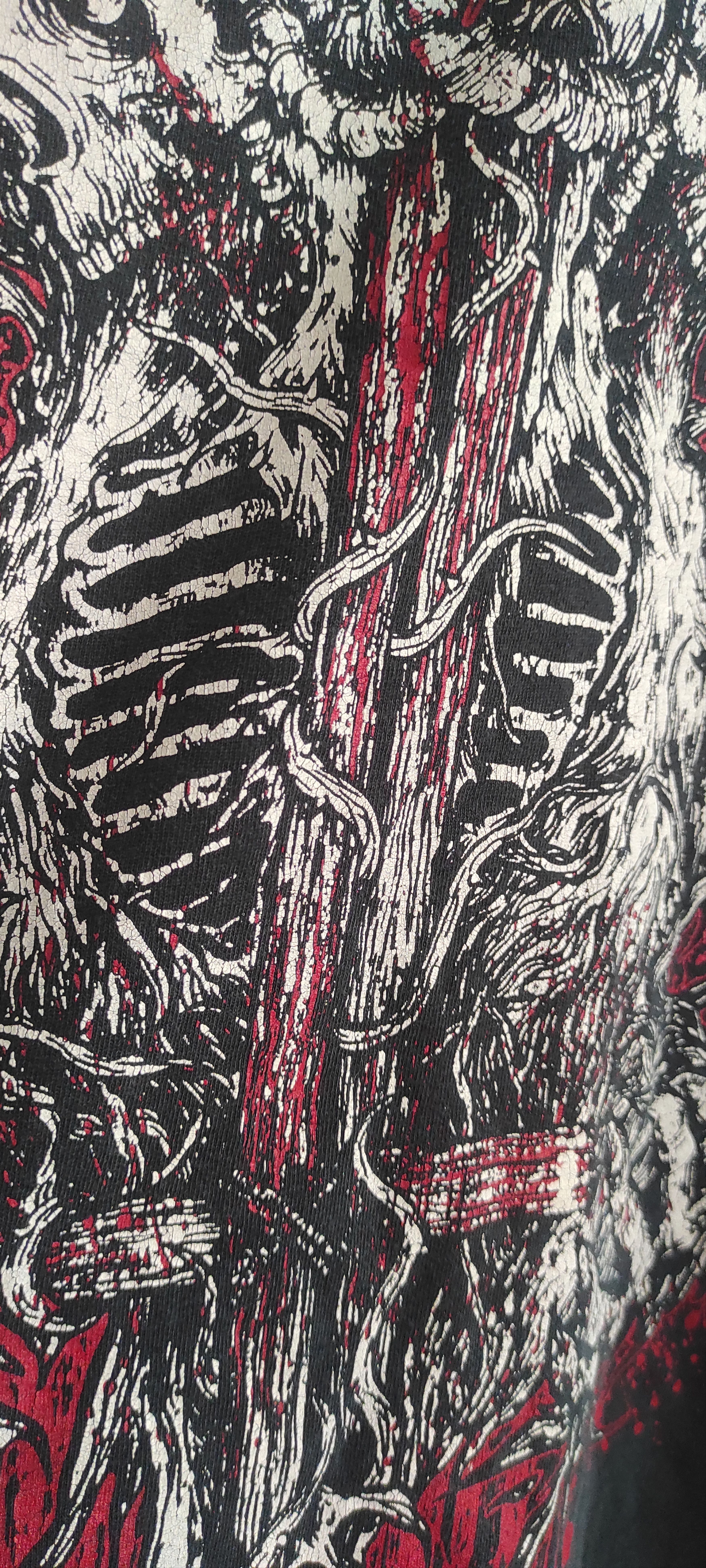 Gildan × Vintage VTG Gildan Graphic Skull Skeleton T shirt Skill To Kill Size US L / EU 52-54 / 3 - 13 Thumbnail