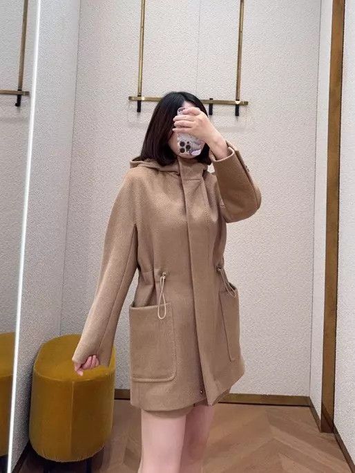 Max Mara MaxMara GIUDA 25FW solid invisible zipper coat 38 women's Size XS / US 0-2 / IT 36-38 - 7 Thumbnail