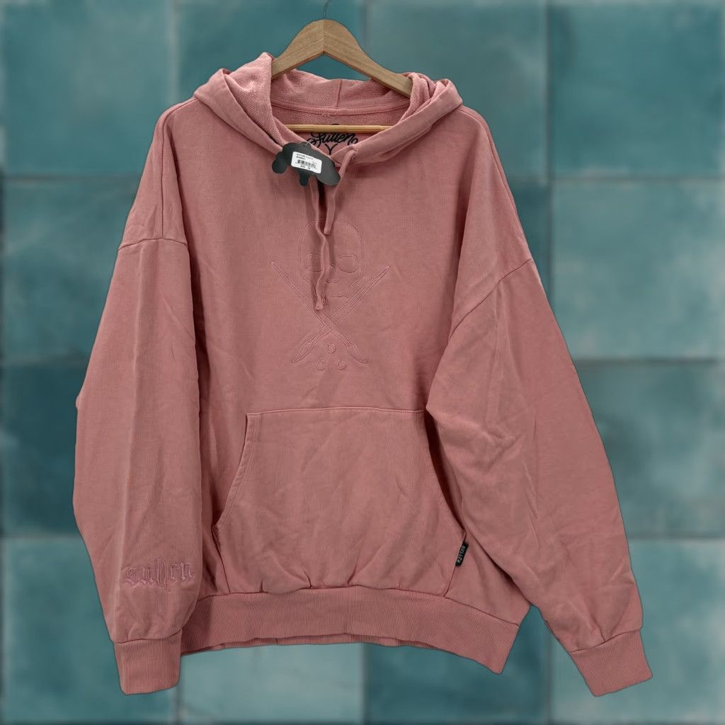 Vintage Sullen Art Collective Outline Fleece Hoodie Womens 2X Pink Skull Pullover NWT Size XXL / US 16-18 / IT 52-54 - 1 Thumbnail