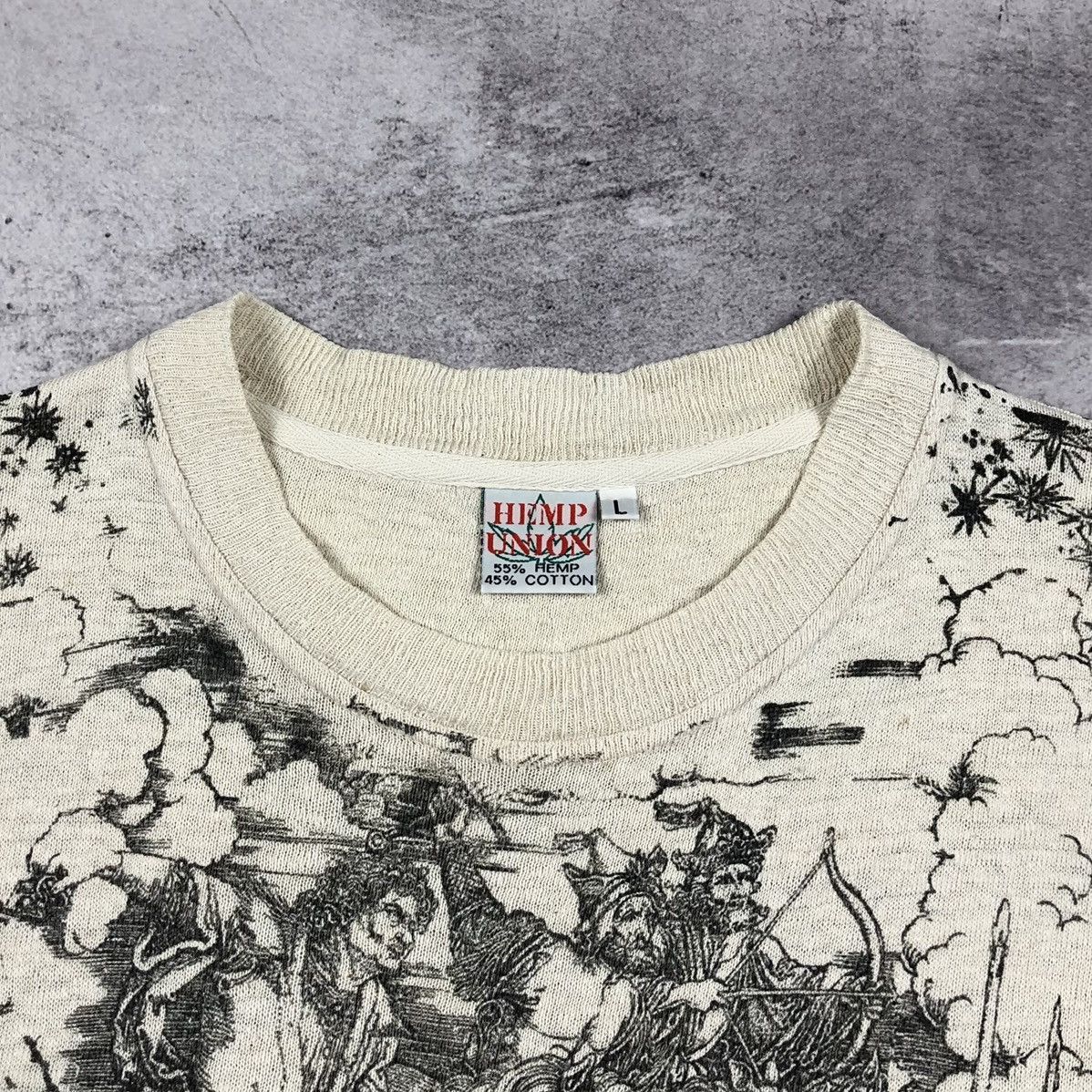 Vintage Hemp Union Apocalypse Graphic Engraving 90s Tee Size US L / EU 52-54 / 3 - 16 Thumbnail