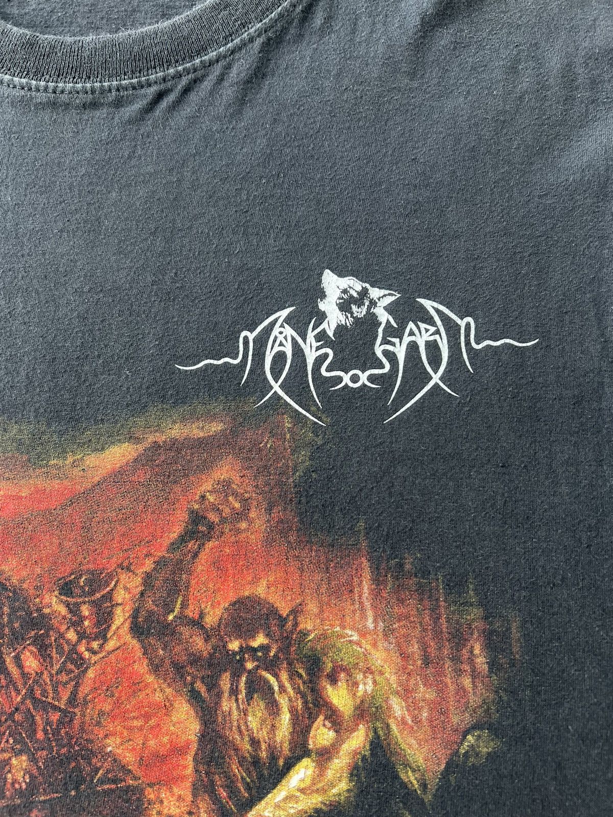 Band Tees Vintage 2005 Manegarm Vredens Tid Black Tank Top T-shirt Size US L / EU 52-54 / 3 - 7 Thumbnail