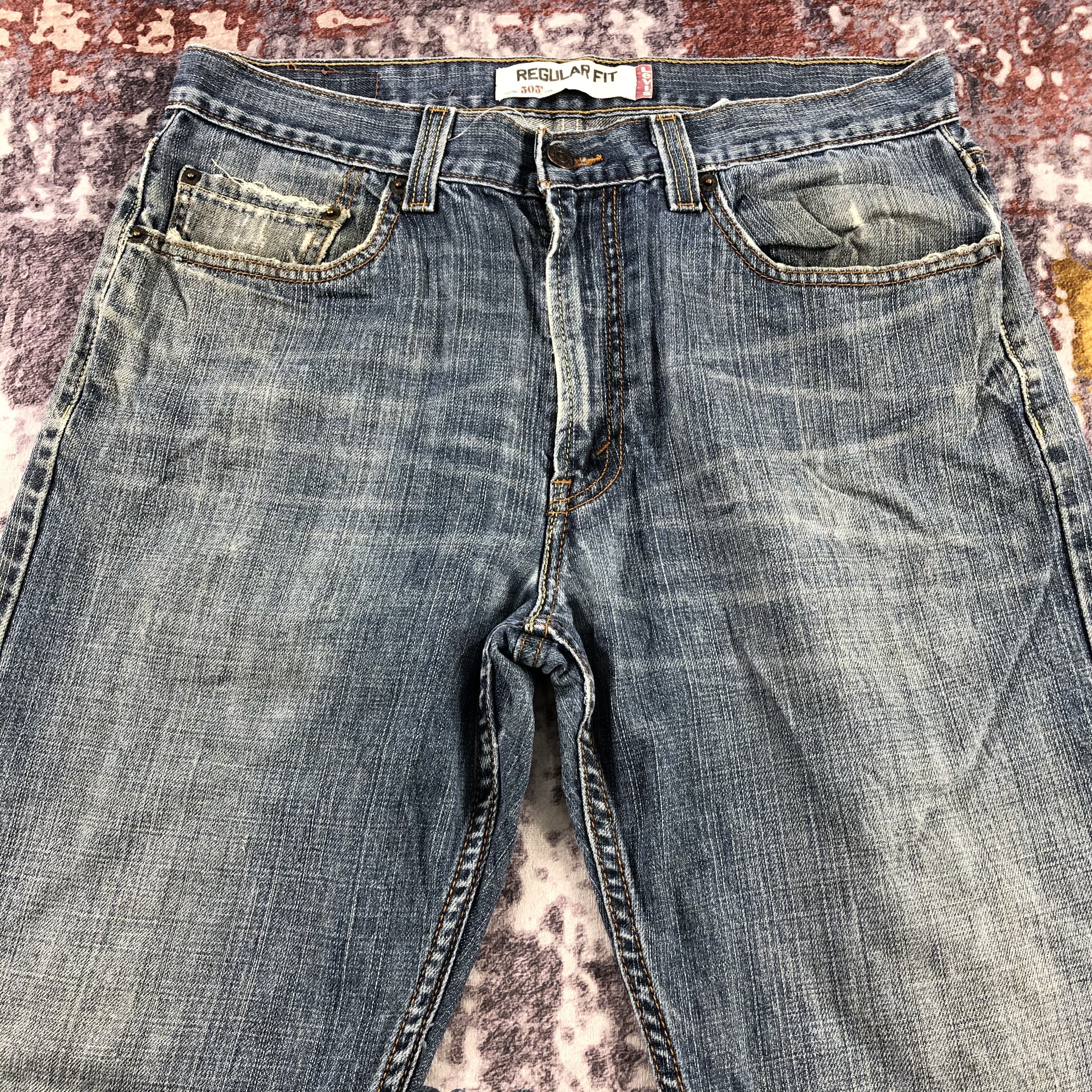 Levi's × Vintage Vintage Blue Wash Levis 505 Jeans-JM2941 Size US 33 - 3 Thumbnail