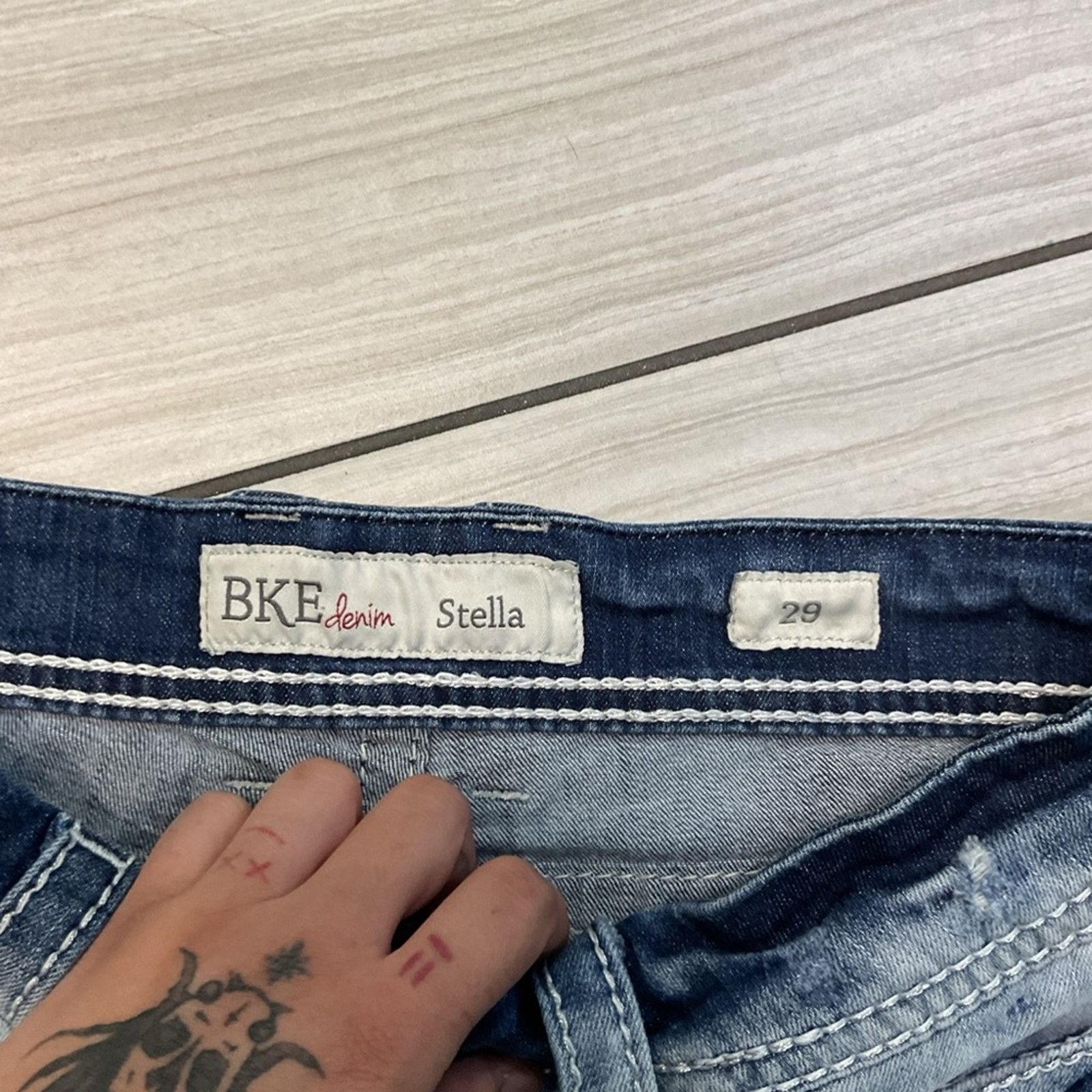 BKE BKE Denim Stella Light Washed Shorts Size 32" / US 10 / IT 46 - 4 Thumbnail