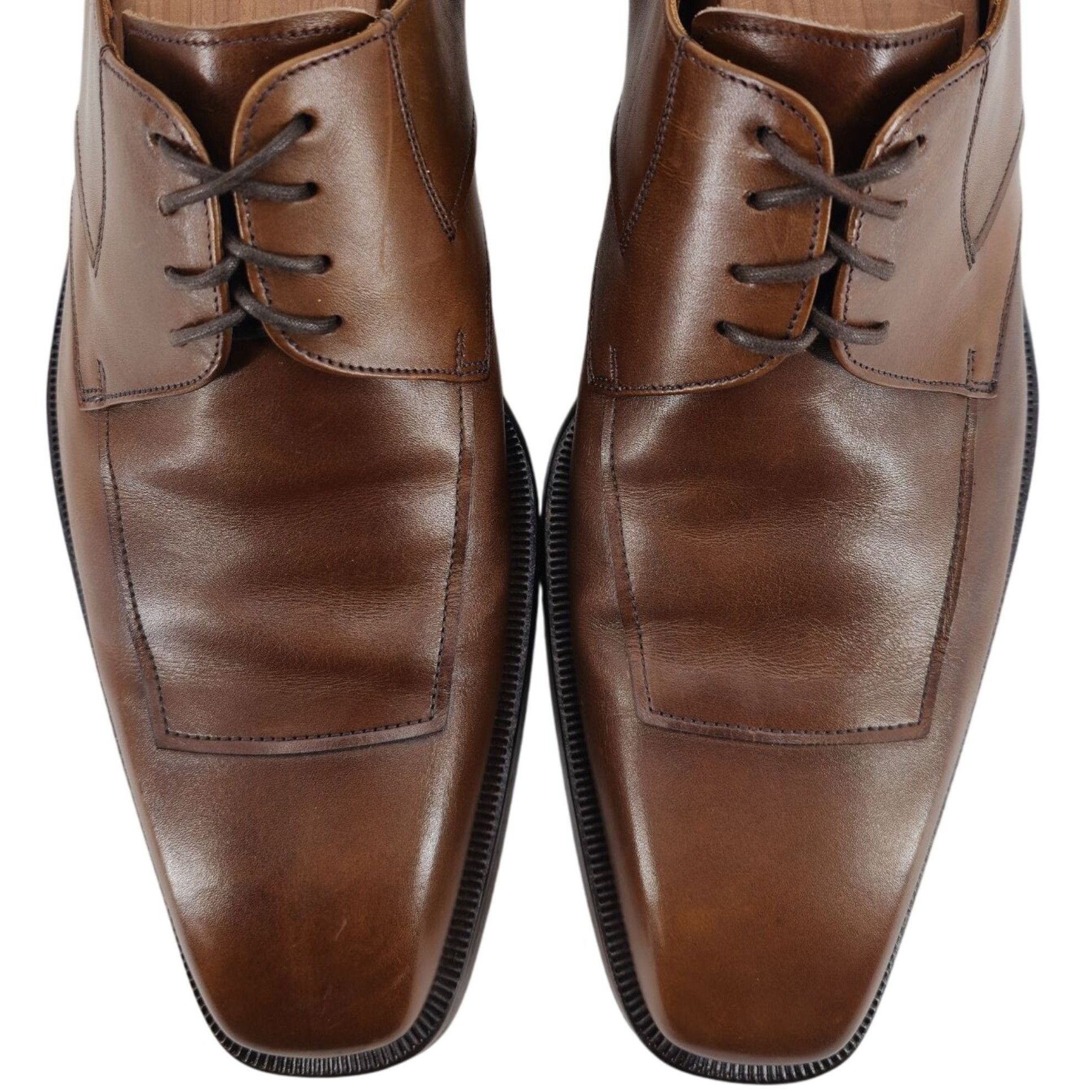 Magnanni Magnanni Spain Dress Shoes Men's 8M Brown Leather Apron-toe Size US 8 / EU 41 - 2 Thumbnail
