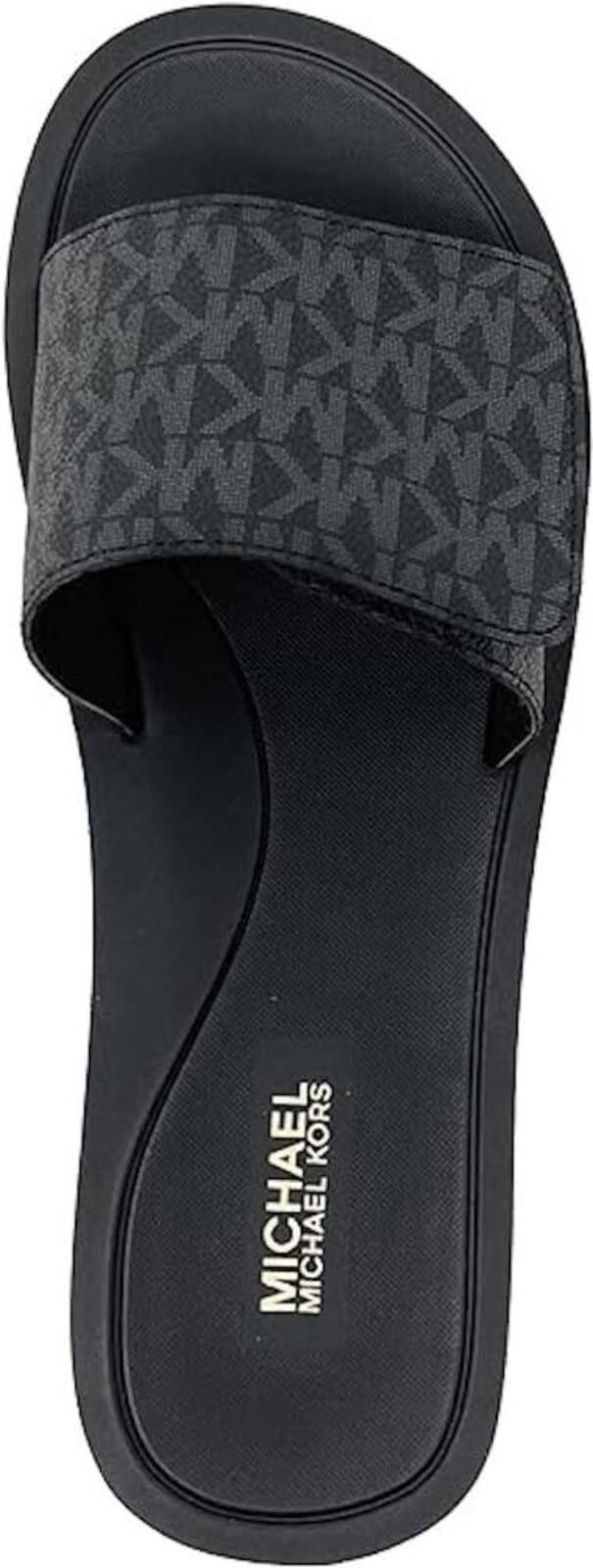 Michael Kors Michael Kors Print Eva Slide Sandals Black Size 11 NEW Size US 11 / IT 41 - 2 Thumbnail