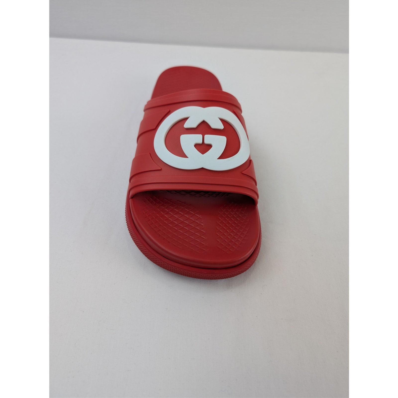 Gucci o1rshd1 Men's New Pursuit Slide Rubber 650 Slipper in Red Size US 12.5 / EU 45-46 - 15 Thumbnail