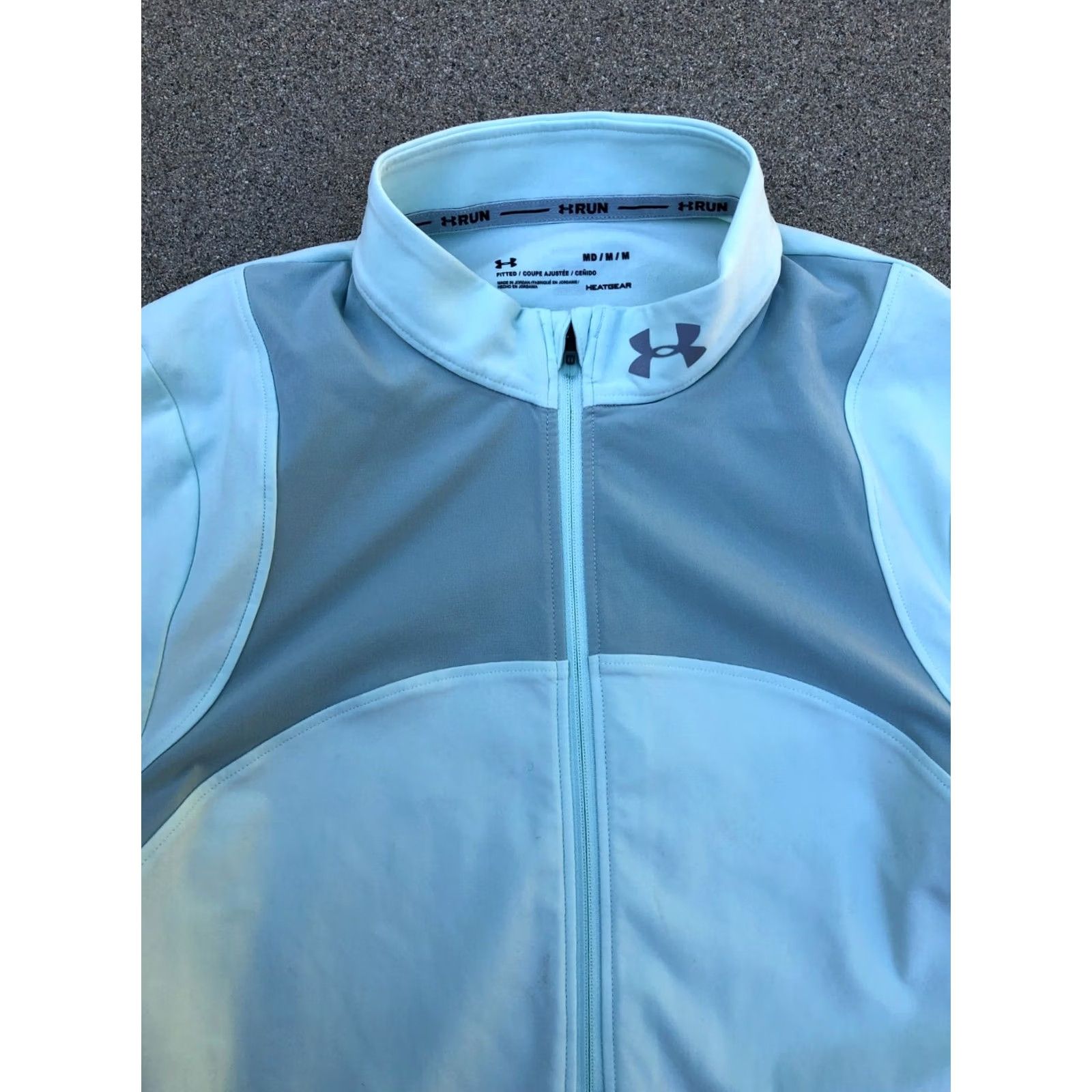 Under Armour UNDER ARMOUR RUN Shirt Women's M HeatGear Long Sleeve Thumb Holes Blue Size M / US 6-8 / IT 42-44 - 2 Thumbnail