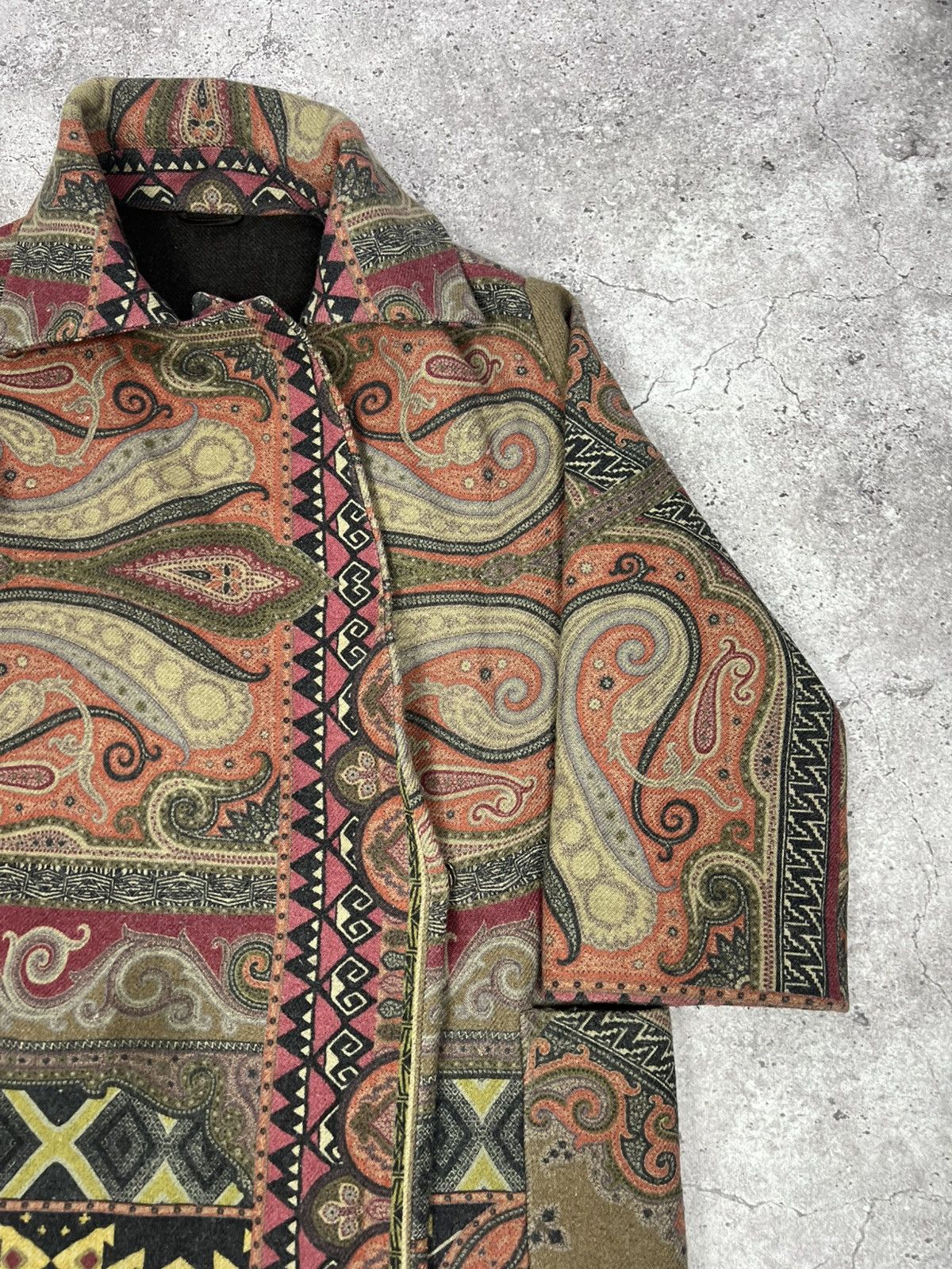 Etro Etro Paisley Print Wool Coat Multicolor Women’s Size S / US 4 / IT 40 - 4 Thumbnail