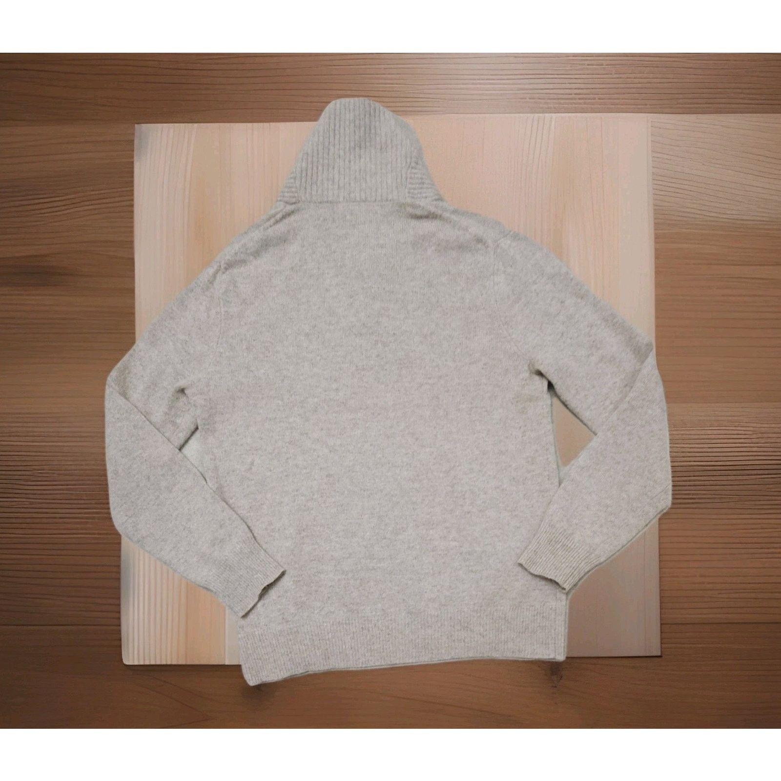 J.Crew J.Crew Men’s Gray 100% Lambs Wool Shawl Neck Sweater Large Size US L / EU 52-54 / 3 - 2 Thumbnail