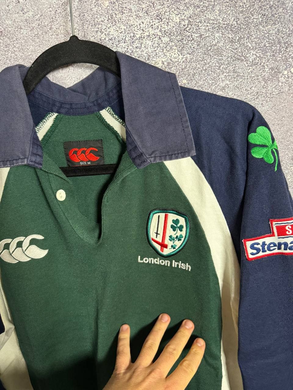 Canterbury of New Zealand Vintage 2003 London Irish Union Canterbury Rugby Jersey Size US M / EU 48-50 / 2 - 10 Thumbnail