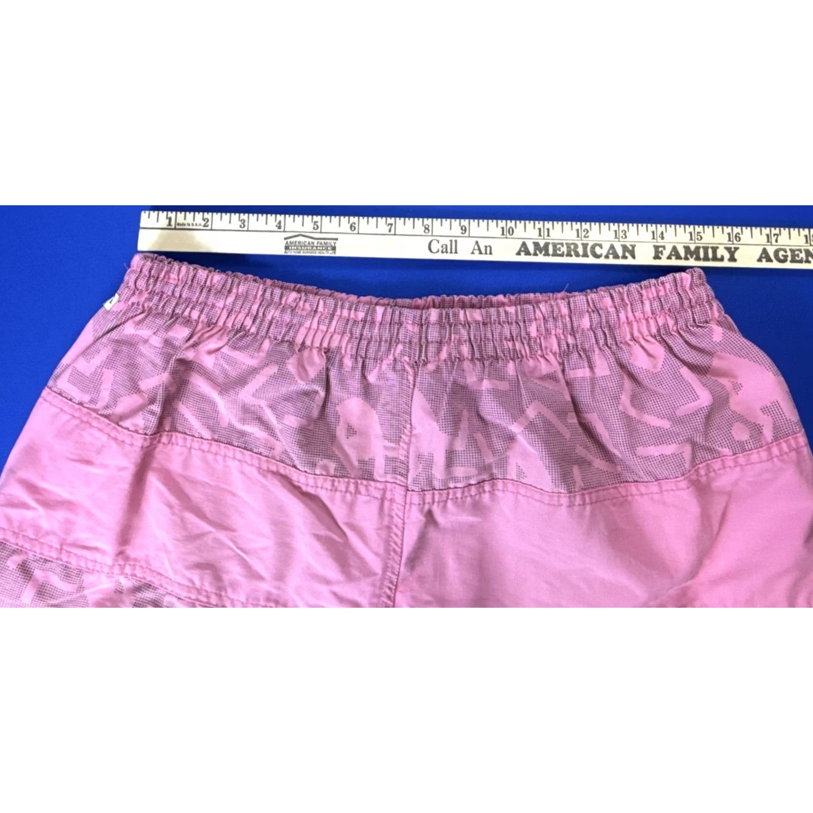 Vintage VINTAGE Morey Boogie Shorts Mens Medium Pink 90s Surf Swim Trunks Cotton Retro Geometric Beach Surf Mens Size US 31 - 5 Thumbnail