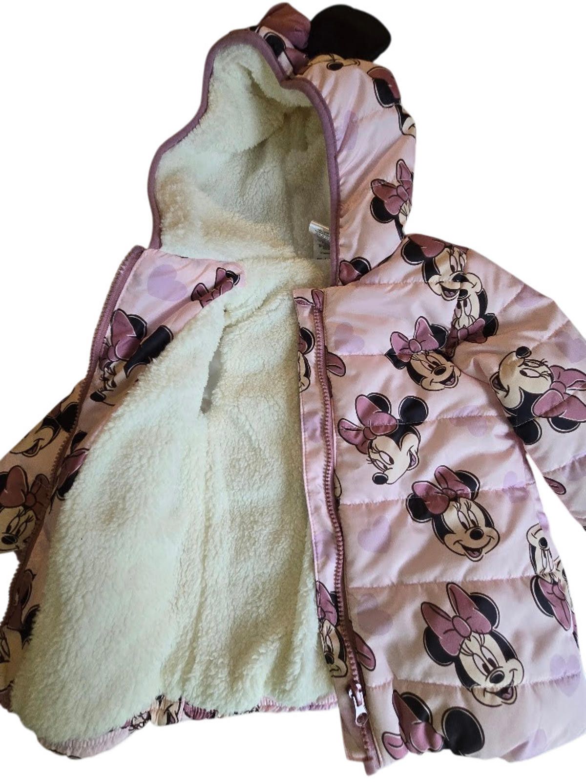 Disney Disney Minnie Mouse Puffer Jacket Hooded w/ Ears 24 M NWT Size US XXS / EU 40 - 3 Thumbnail