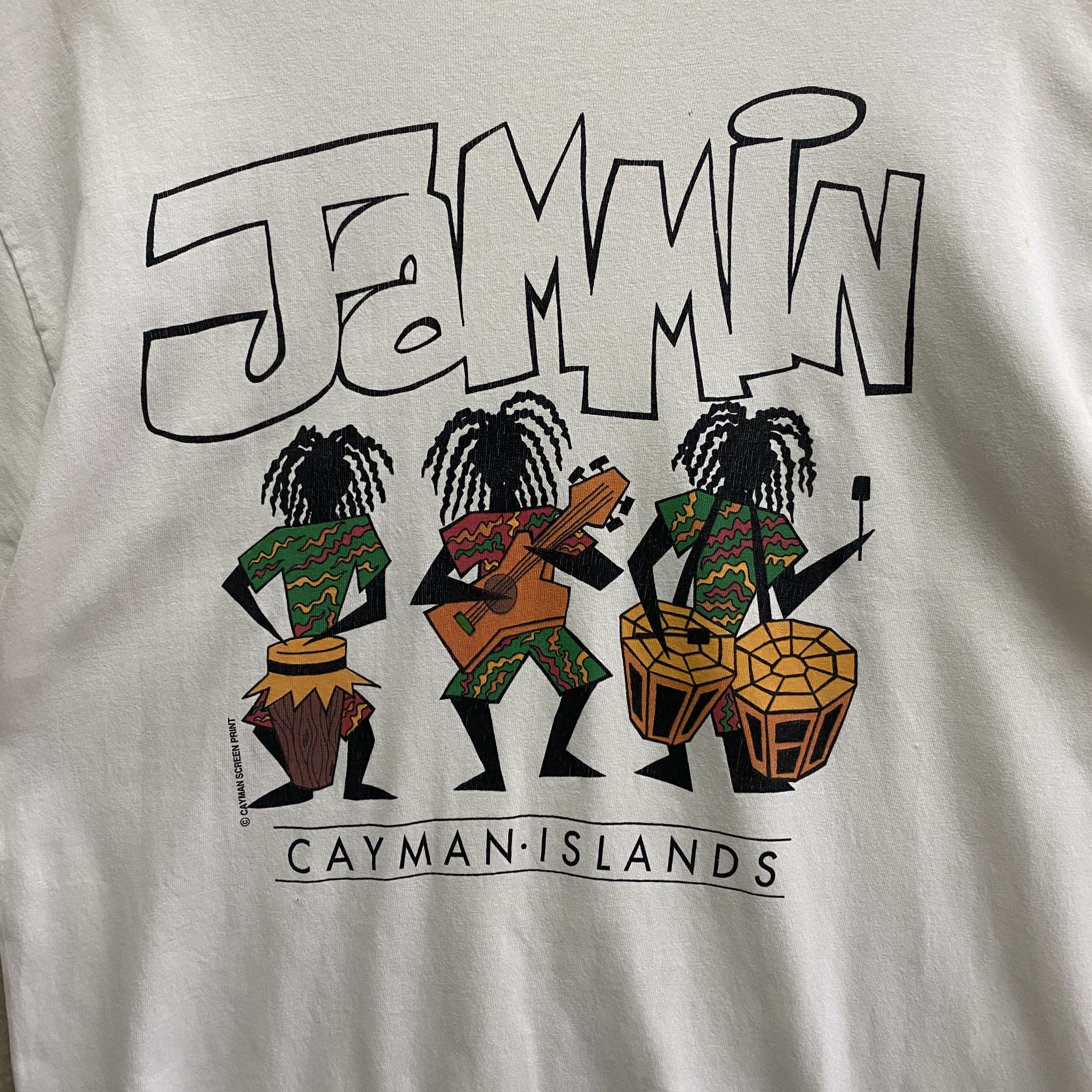 If Six Was Nine × Le Grande Bleu (L.G.B.) × Vintage Vintage 90's Cayman Island Jammin Tshirt Size US L / EU 52-54 / 3 - 2 Thumbnail
