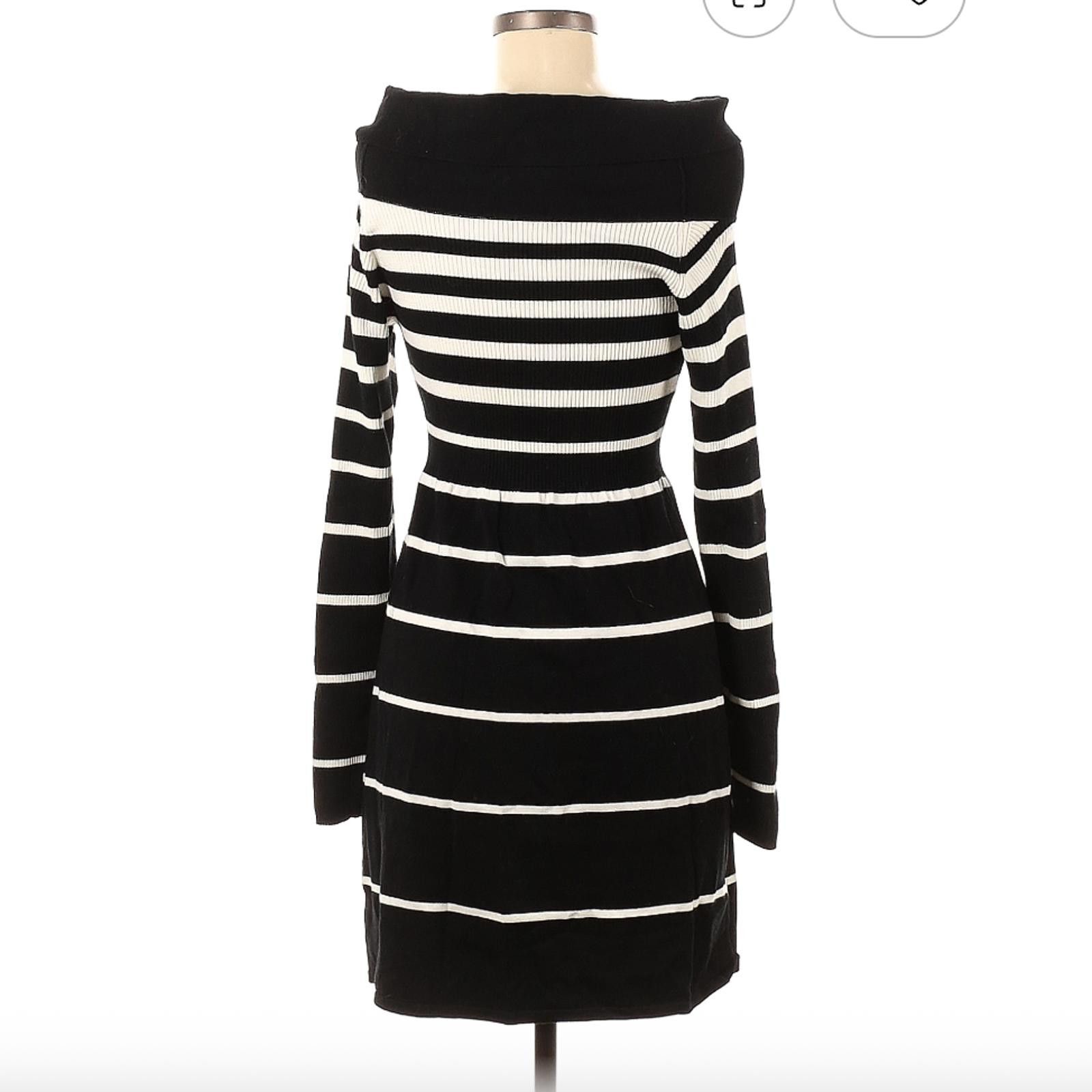 White House Black Market Striped Sweater Dress Size Medium