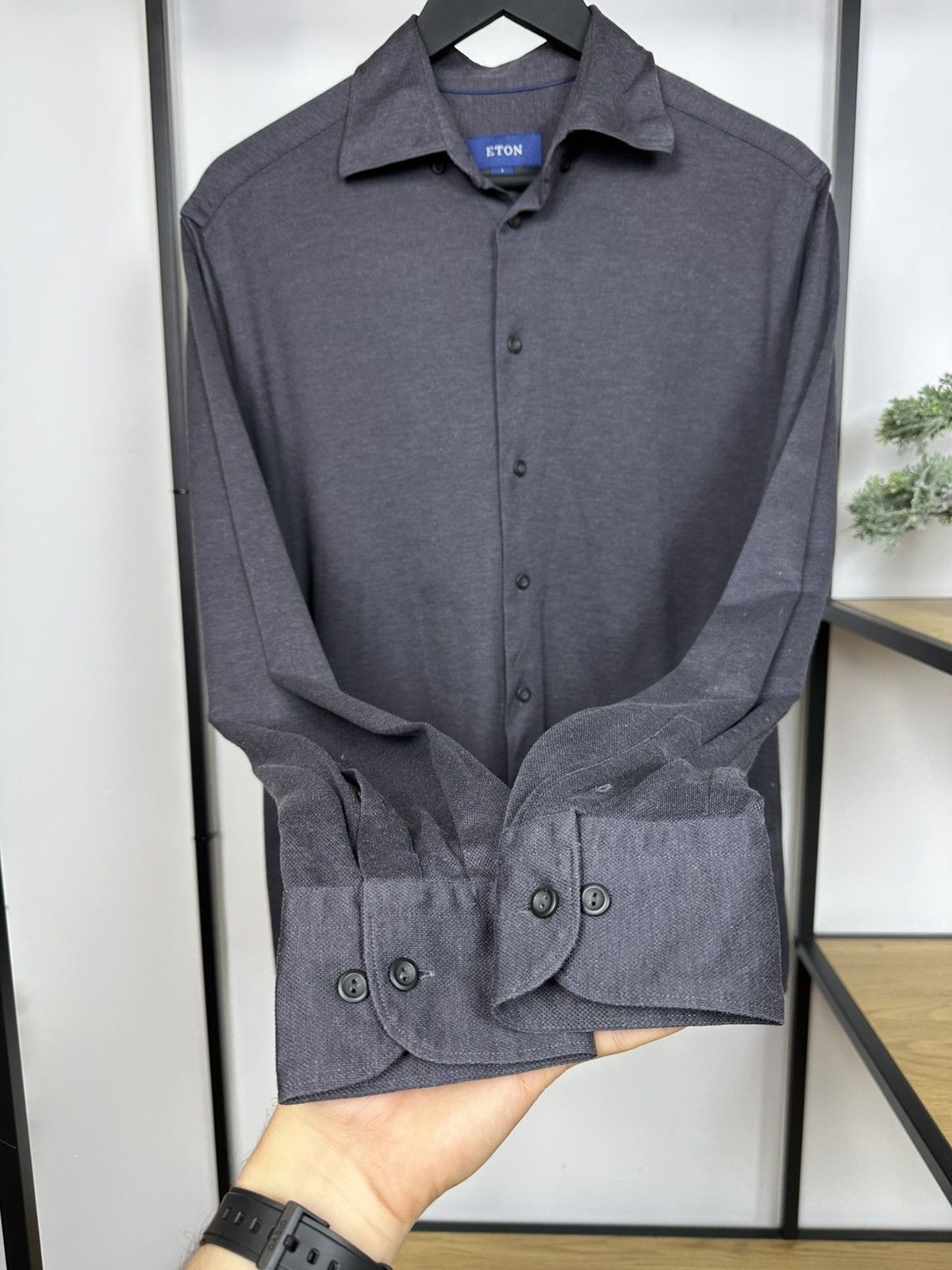 Eton Eton Polo Shirt Buttons Up Grey Cotton Luxury Classic Mens L Size US L / EU 52-54 / 3 - 5 Thumbnail