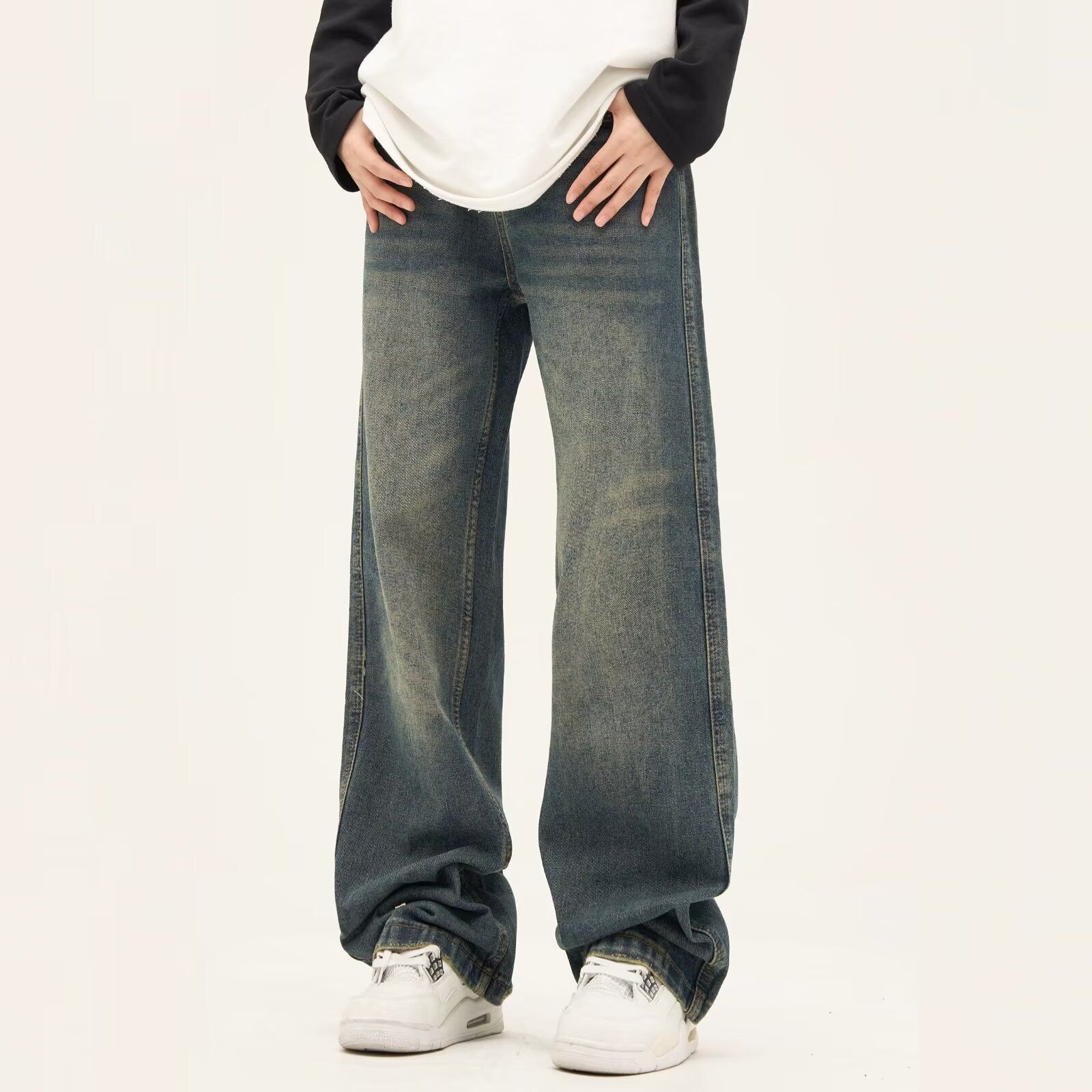 Japanese Brand × Jean Retro loose straight leg high street jeans Size US 32 / EU 48 - 6 Thumbnail
