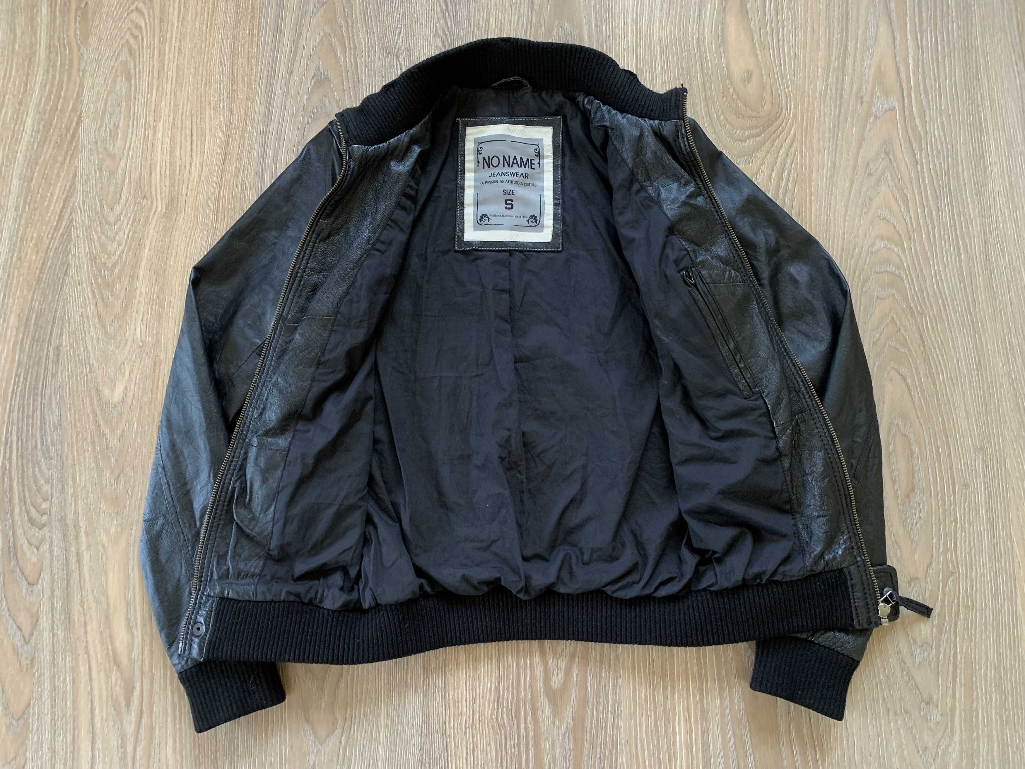 Other No Name Black Leather Bomber Jacket Size S / US 4 / IT 40 - 4 Thumbnail