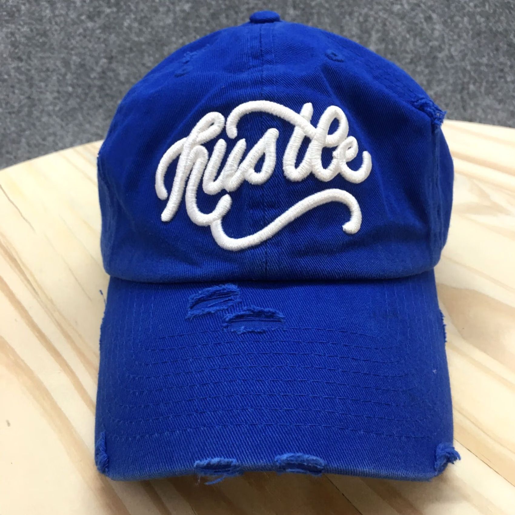 Vintage Kbethos Hustle Baseball Hat Mens Blue OS Curved Brim Embroidered Logo Size ONE SIZE - 2 Thumbnail