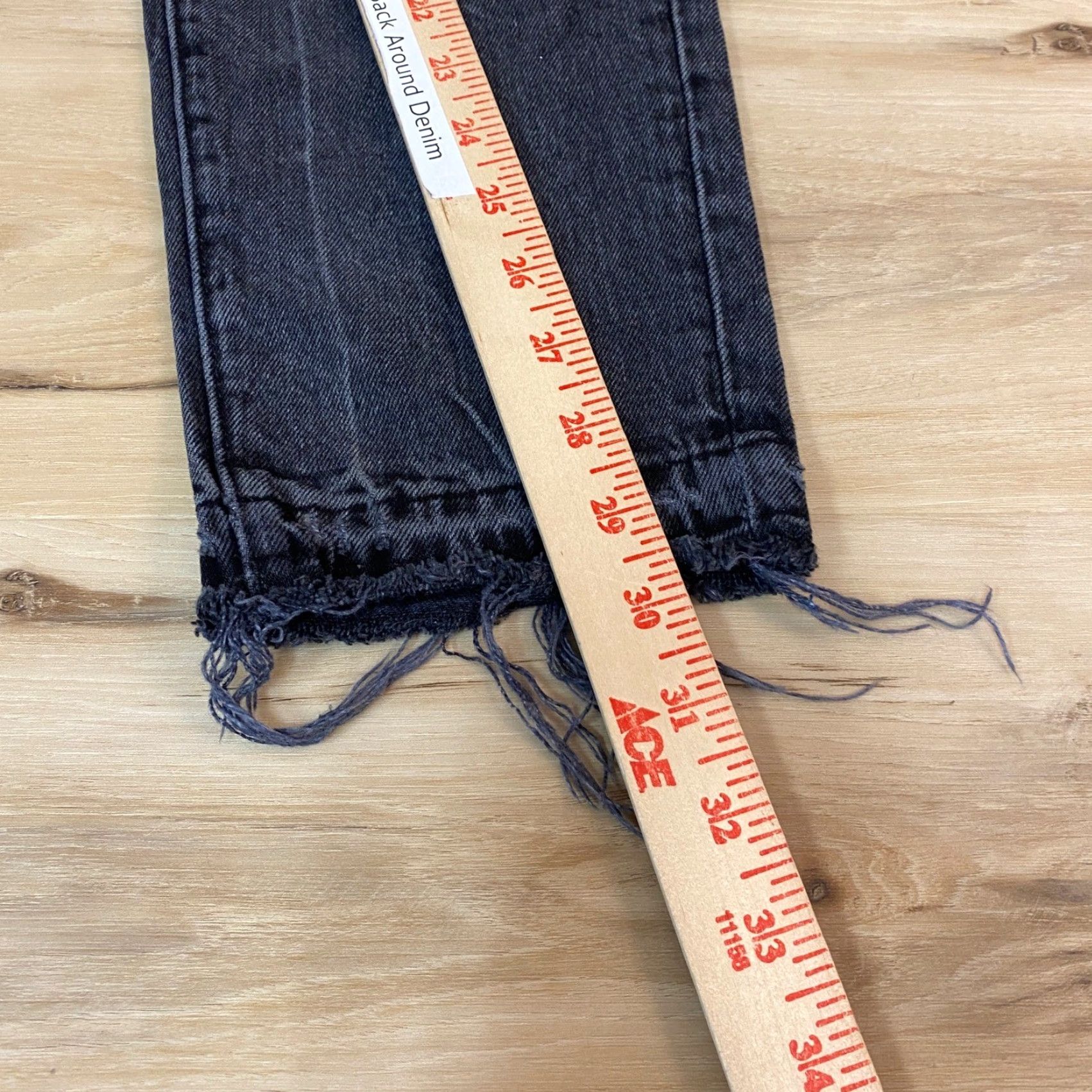 Abercrombie & Fitch Abercrombie & Fitch Jeans Mens 29x30 Slim Straight Black Frayed Hem Denim Cotton Blend Vintage Style Pants Size US 29 - 5 Thumbnail