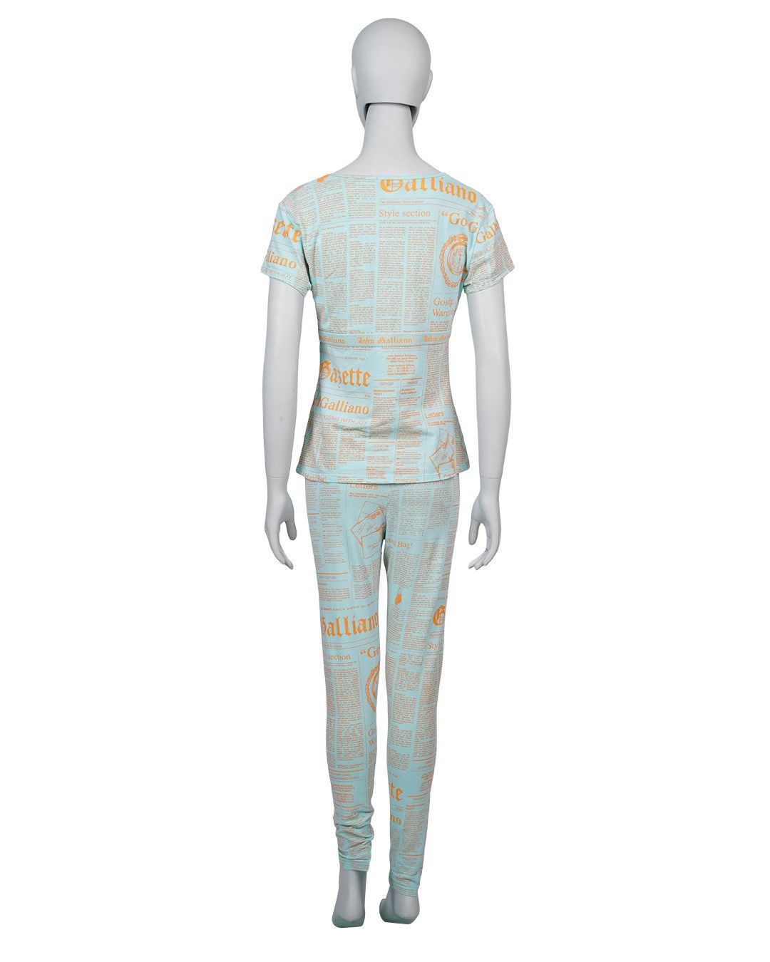 John Galliano John Galliano Newsprint Top+Bottom Set Size XL / US 12-14 / IT 48-50 - 2 Thumbnail