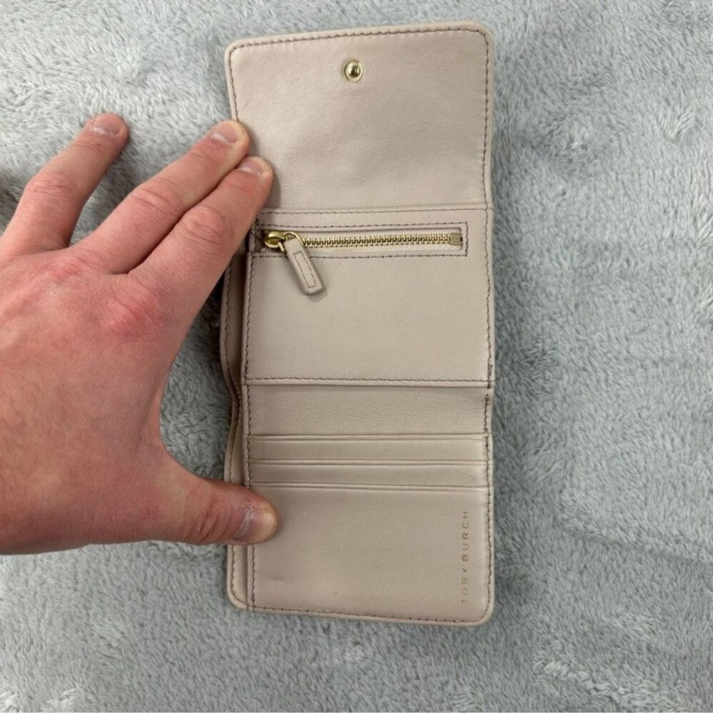 Tory Burch Tory Burch Mini Flap Wallet Leather Bedrock Cream Size ONE SIZE - 10 Thumbnail