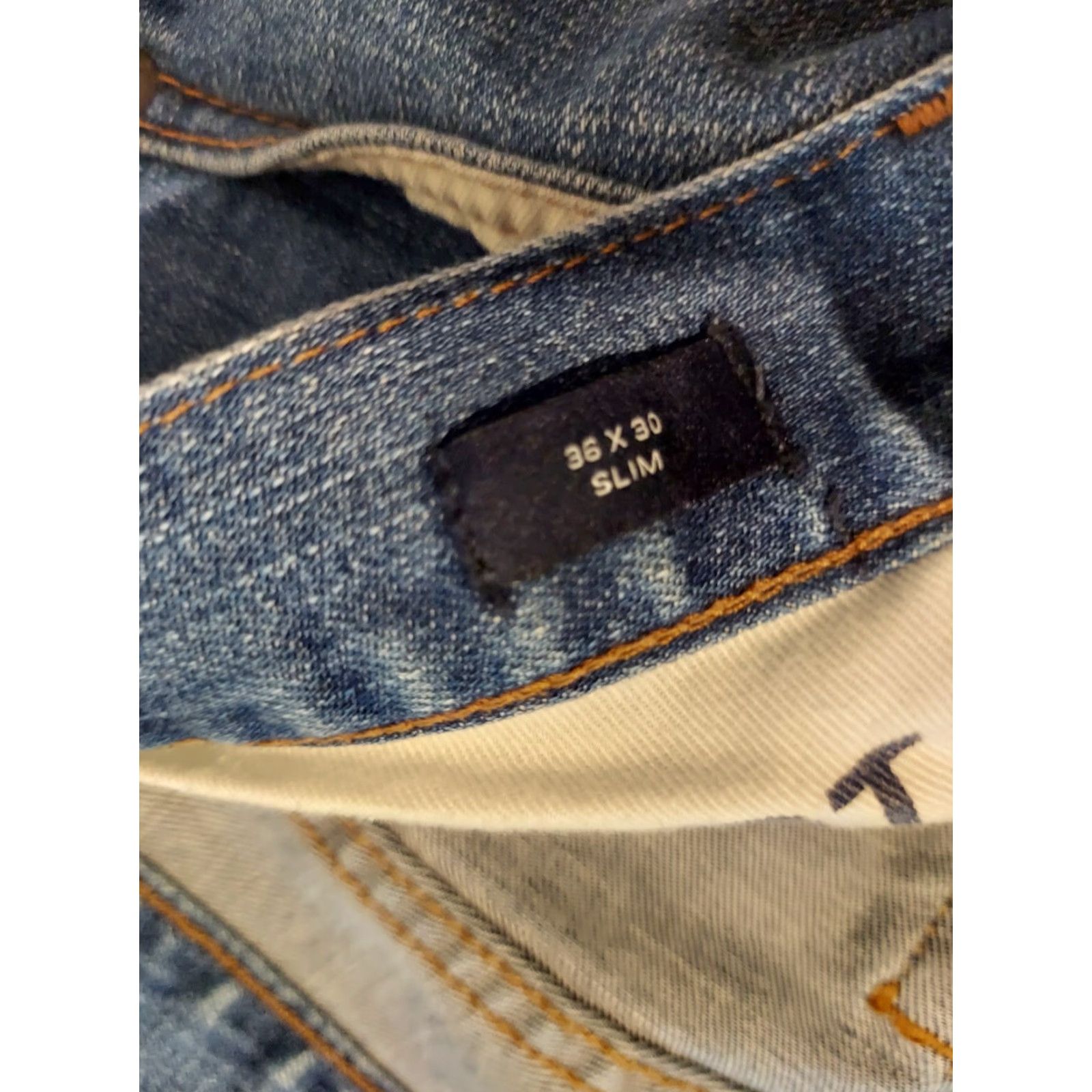 Gap Mens Gap Jeans Slim Straight 36x30 38x30 Denim Stretch Blue 36 Mens Jeans Slim Straight Stretch Denim Size 36 Inseam 30 Size US 36 / EU 52 - 6 Thumbnail