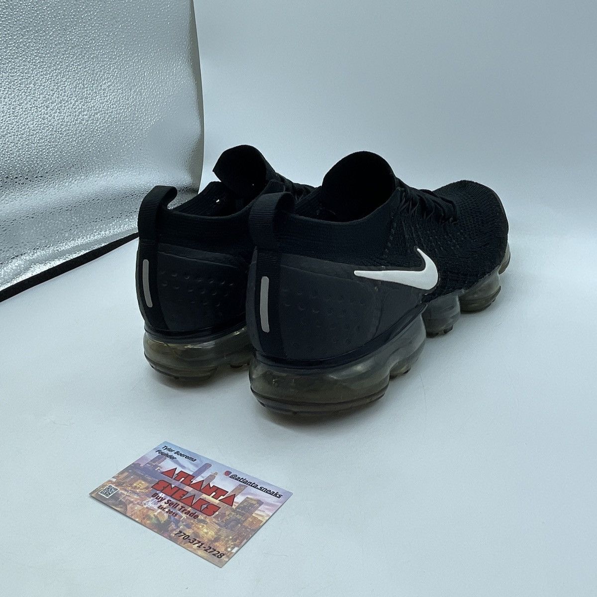 Nike Air vapormax flyknit 2 black Size US 9.5 / EU 42-43 - 5 Thumbnail