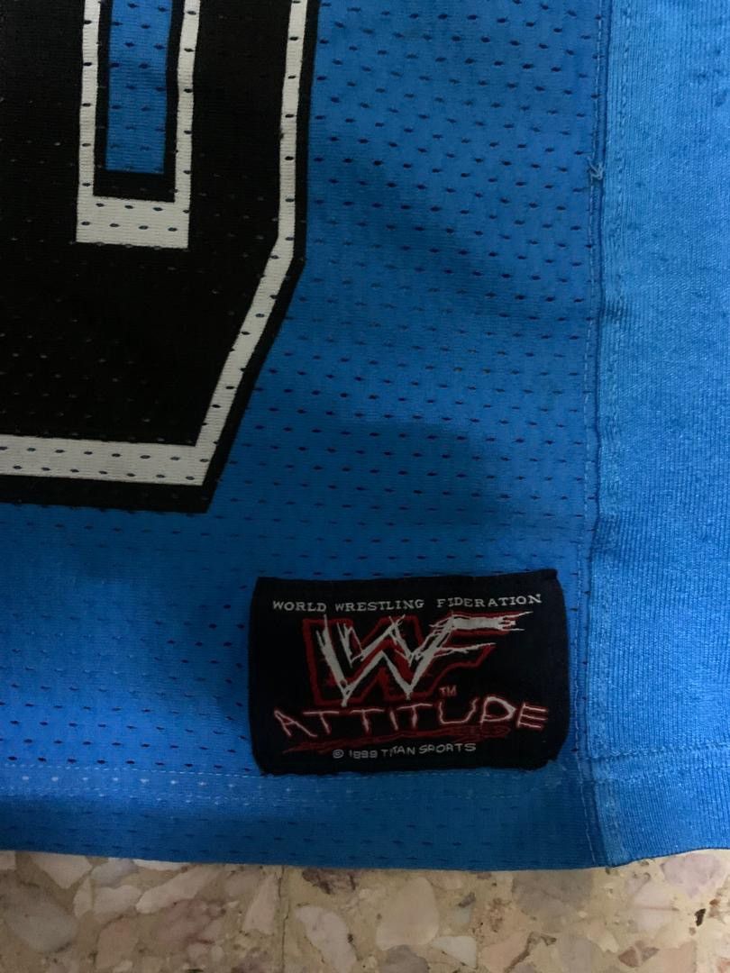 Vintage vintage Stone Cold Steve Austin 1999 WWF wrestling jersey Size US XL / EU 56 / 4 - 6 Thumbnail