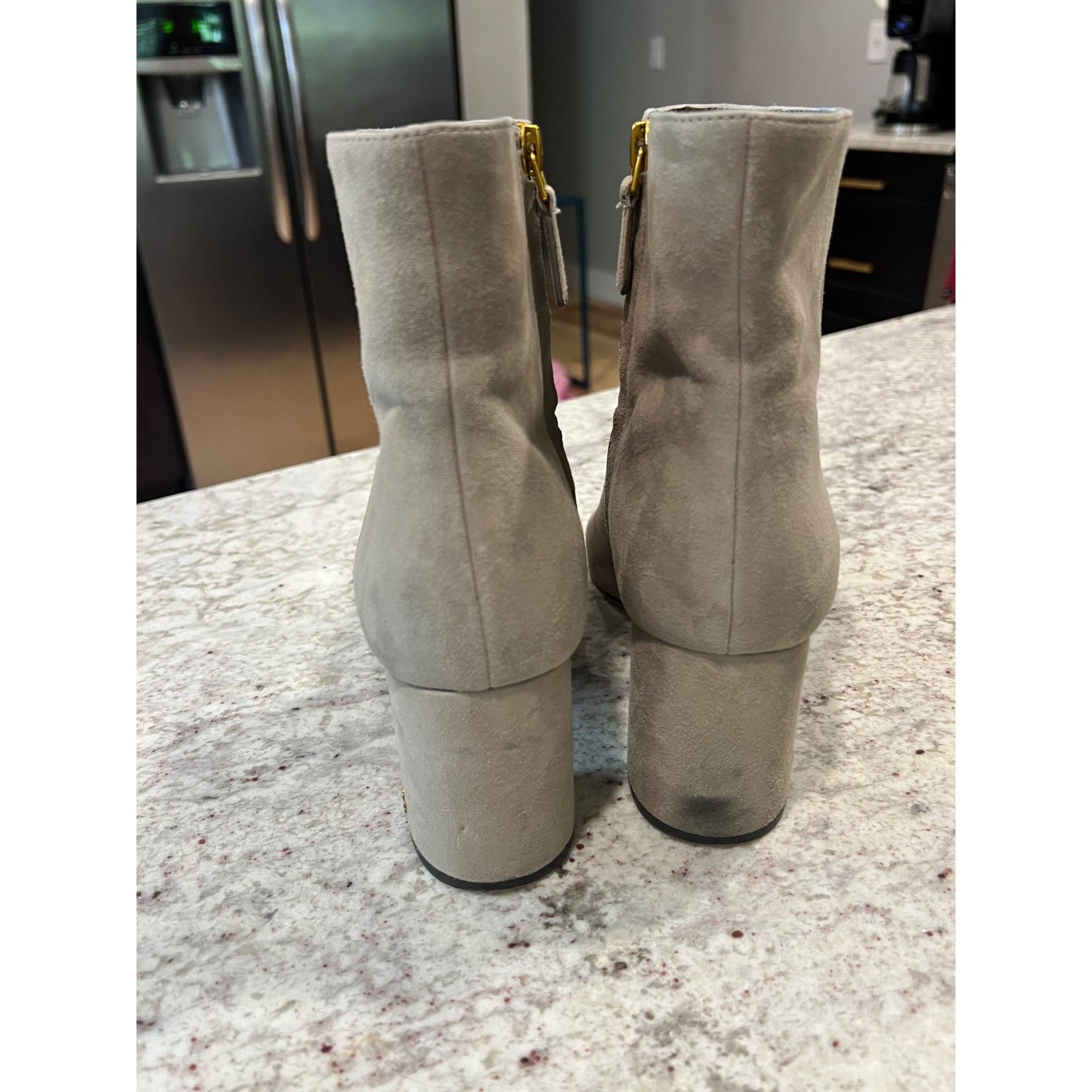 Tory Burch Tory Burch BROOKE BOOTIE Suede Dust Storm Taupe Boots Grey - Size US 8.5 / IT 38.5 - 5 Thumbnail
