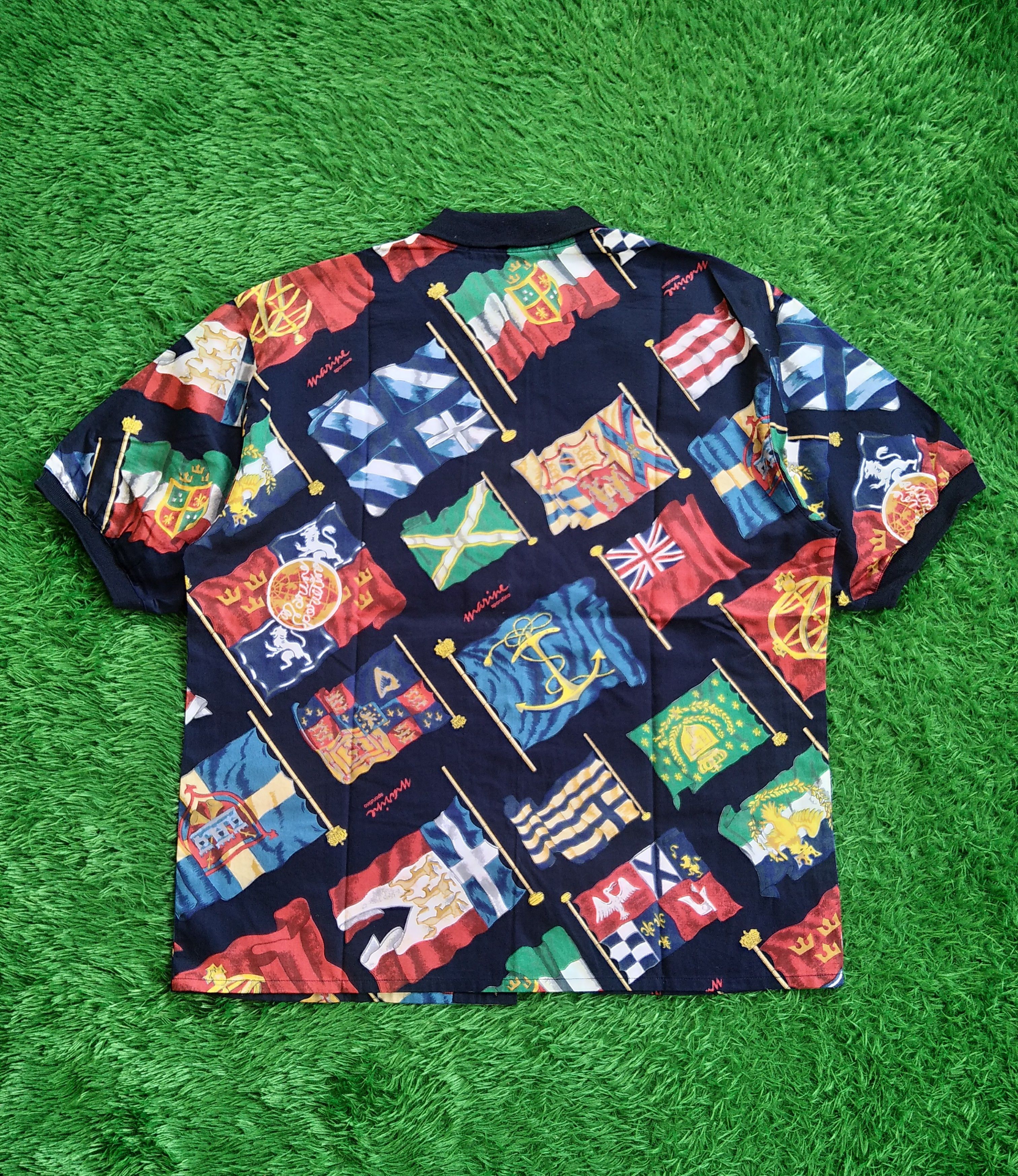 If Six Was Nine × Japanese Brand VTG 80s Marine Sporutino All Over Print Flag Retro Style Size US M / EU 48-50 / 2 - 3 Thumbnail