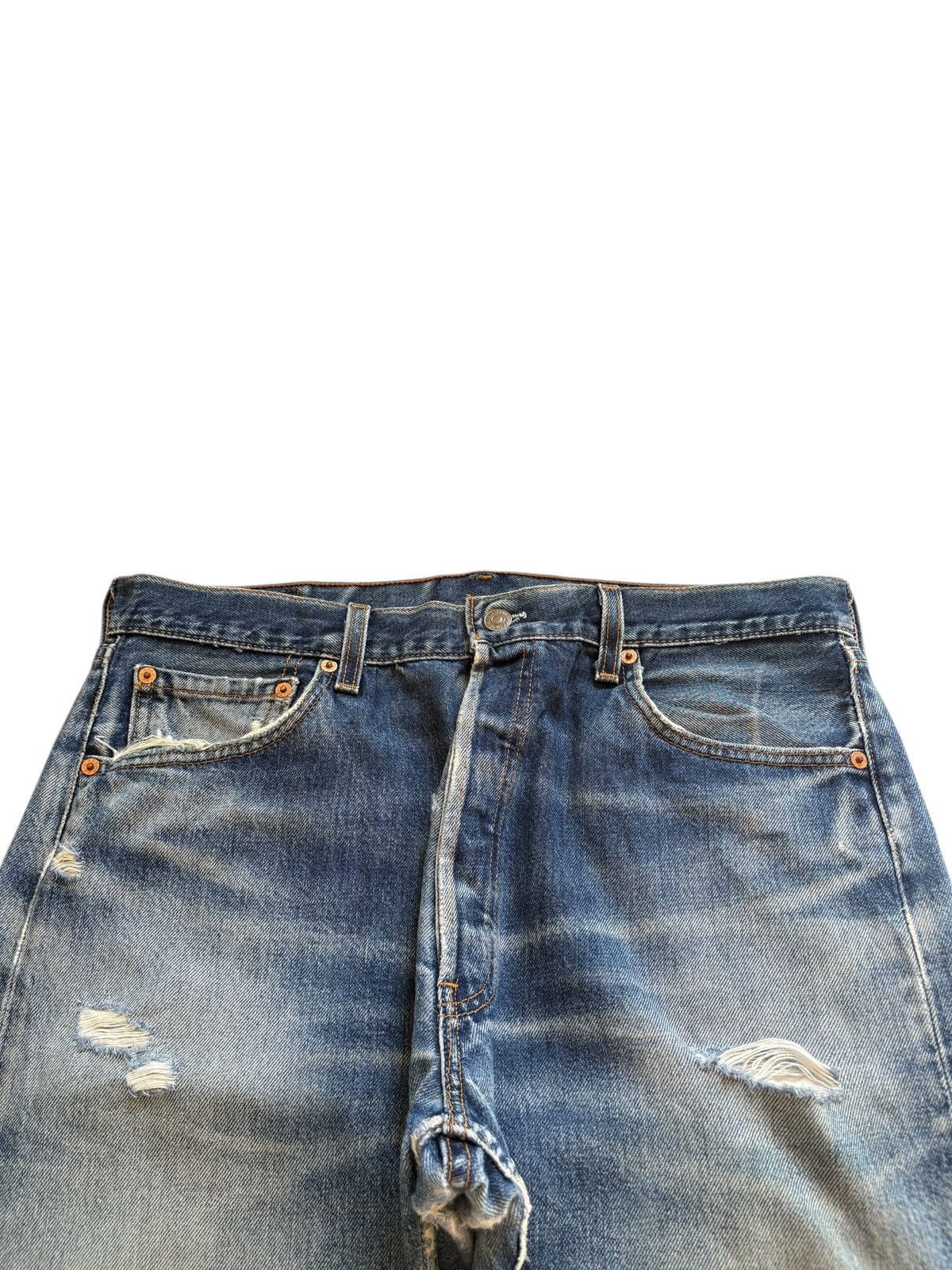 Levi's Vintage 90s Levis 501 Mud Wash Distressed Loose Baggy Jeans Size US 38 / EU 54 - 4 Thumbnail