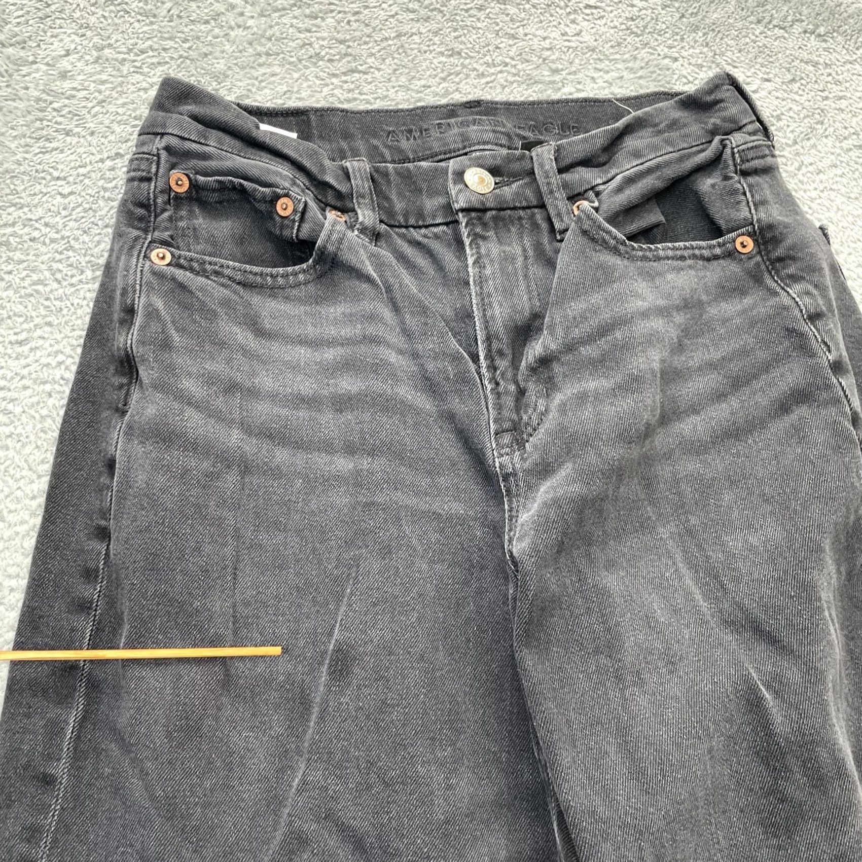 American Eagle Outfitters American Eagle Outfitters Womens Jeans Black Mom Wide Leg Denim Baggy Size 4 Strigid Size 27" / US 4 / IT 40 - 6 Thumbnail